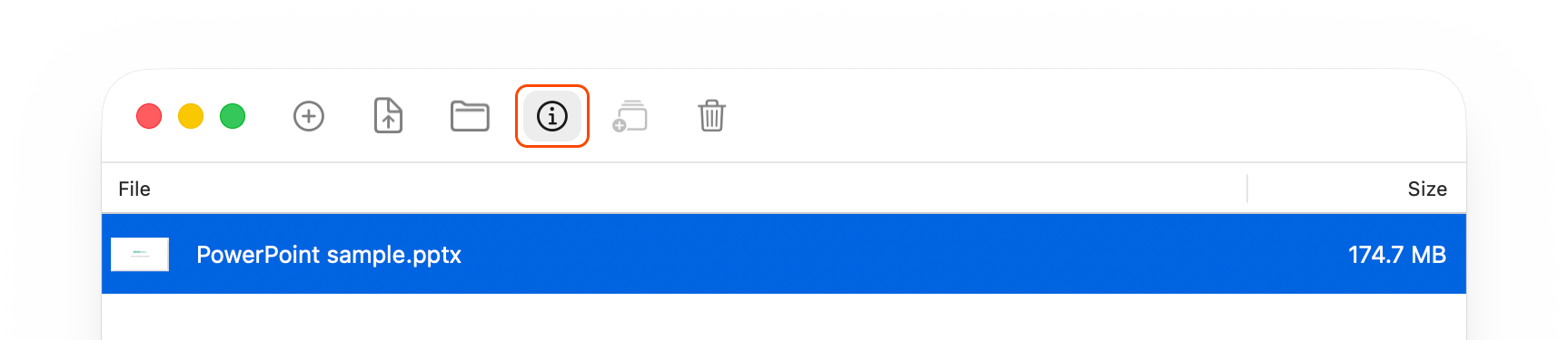 View details button highlighted in NXPowerLite Desktop Mac 11