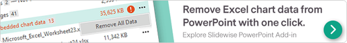 How to find embedded objects and charts in PowerPoint
