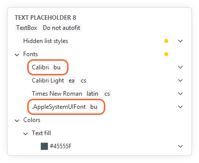 Bullet fonts in hidden list styles