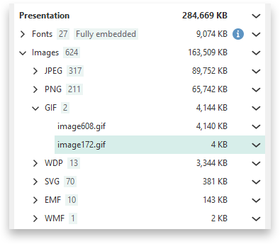 Slidewise free images node expanded