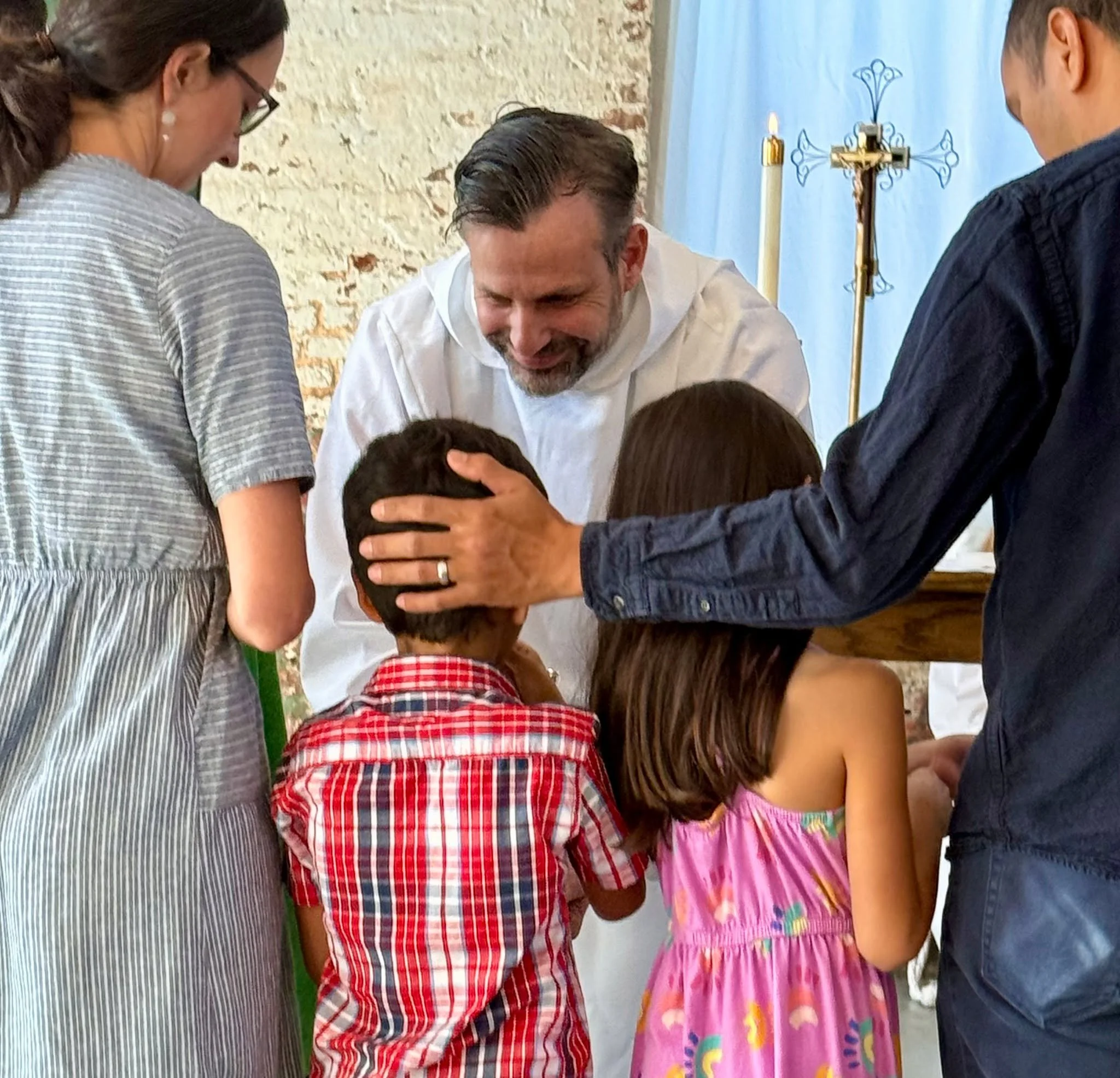 Communion
We see our weekly meal in worship as a family dinner. The host is God the Father. The bread that he gives for the life of the world is his Flesh.