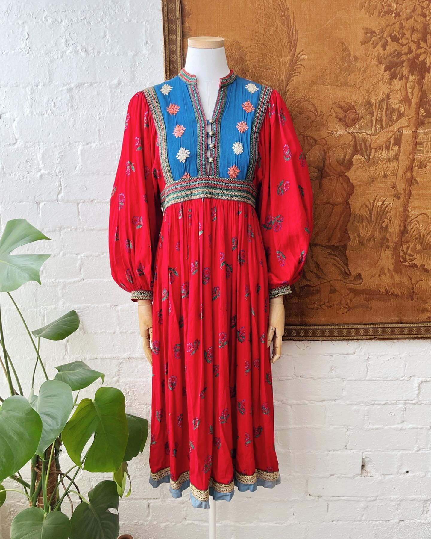 Beautiful 1970s heavily embroidered Afghan dress available shortly on the website 🌹
.
.
#cordialvintage #afghandress #vintageafghan #vintageafghandress #vintagemonsoon #janetwood #vintageembroidery #embroidery #embroidereddress #vintagedress #bristo
