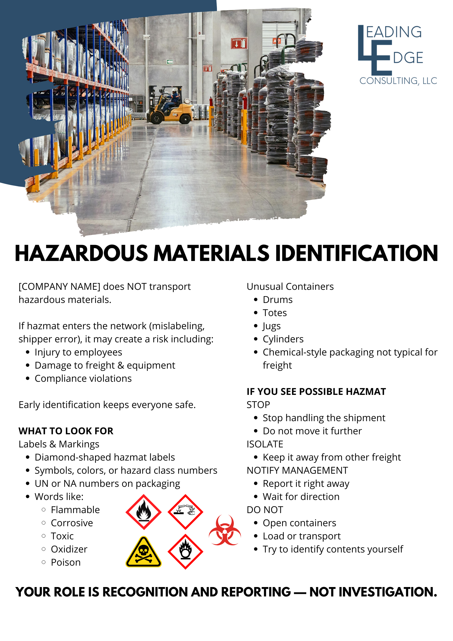HAZARDOUS MATERIALS IDENTIFICATION
