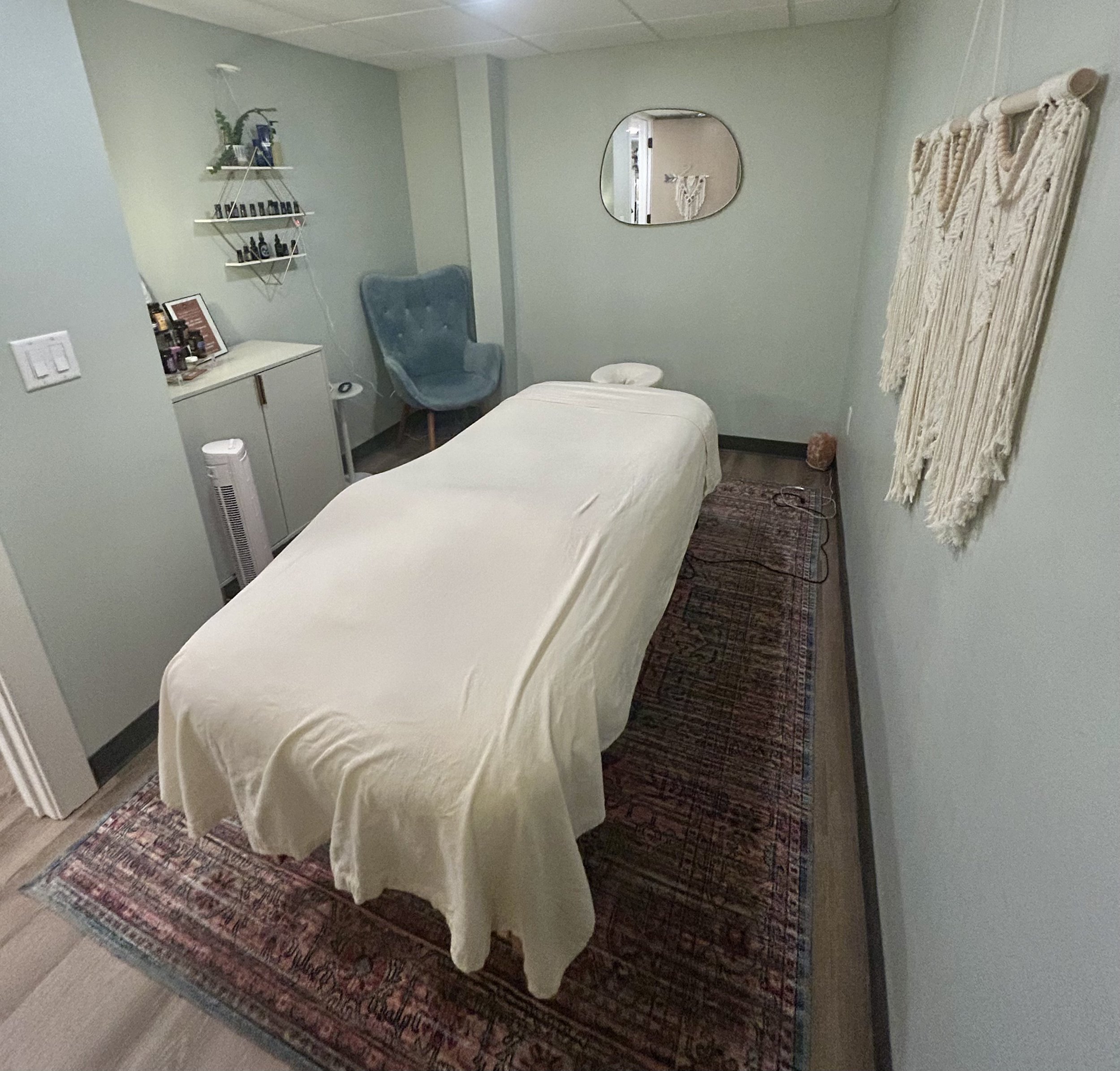 Massage therapy room