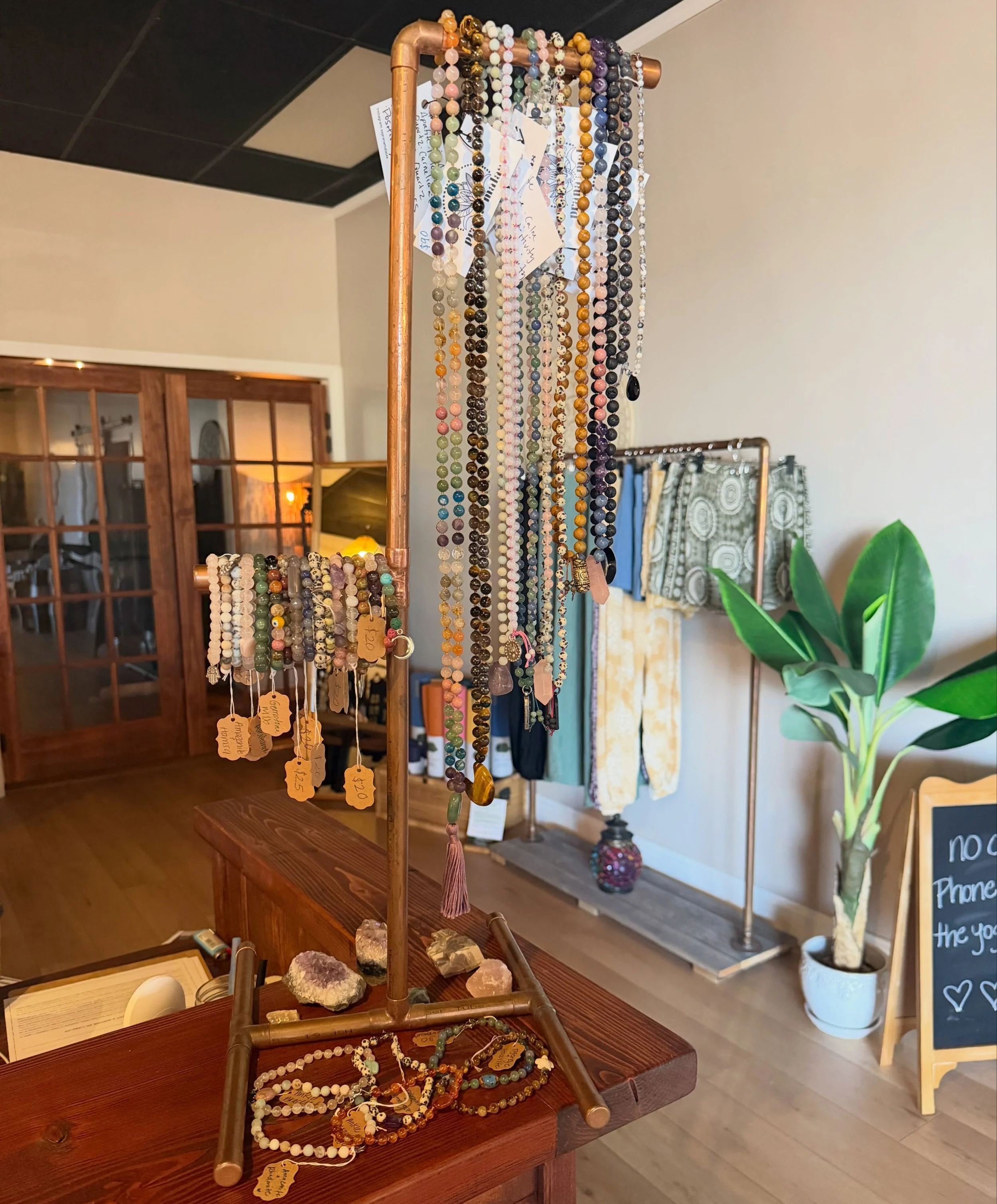 Beautiful new mala necklaces, bracelets, &amp; ankle bracelets! 🌟 

Handmade by incredible local artist @xxpranamalasxx 🫶🏼
