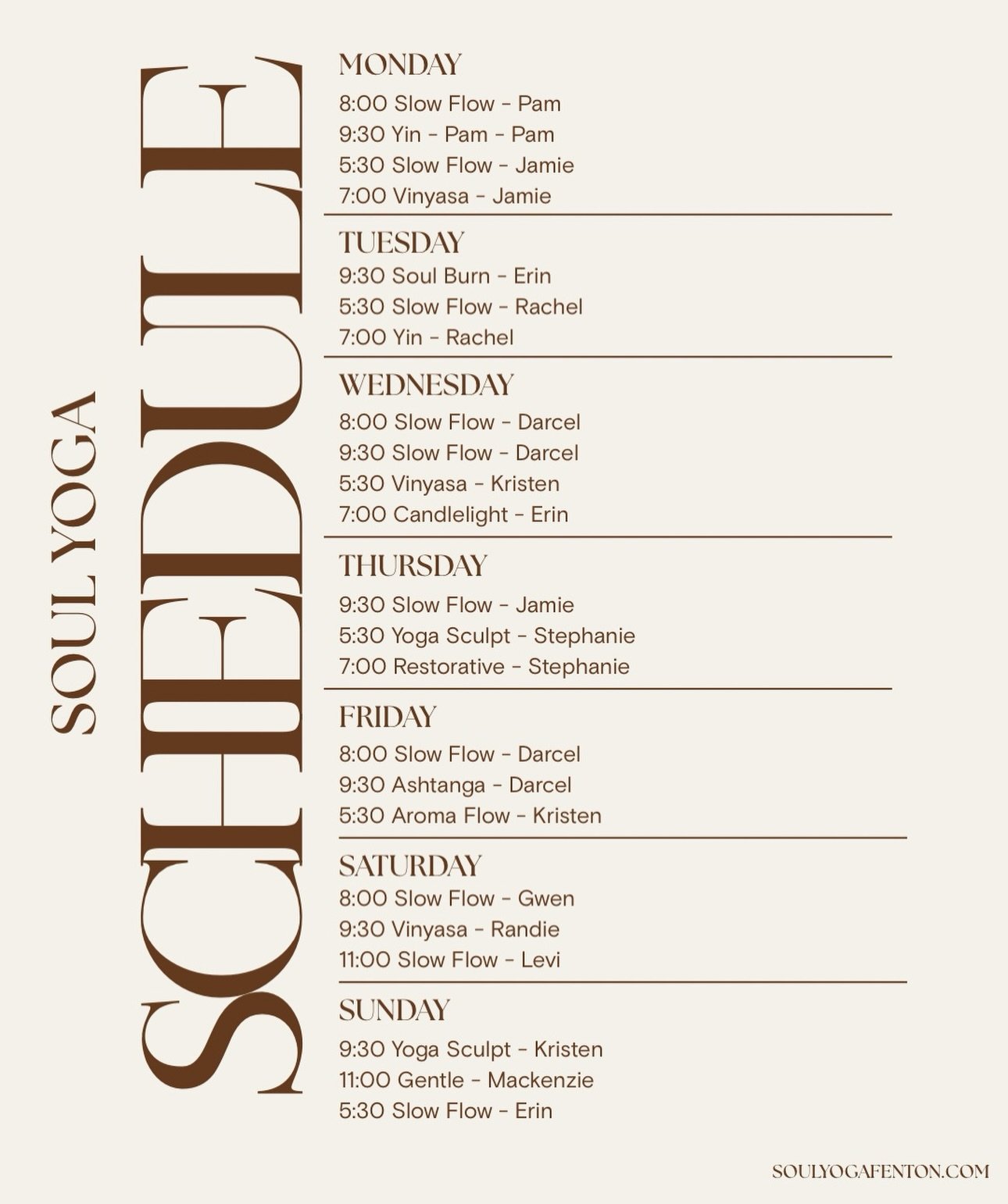 Hey, Fall !!!! 🍂🧡🌾

Our Fall schedule starts October 1st! Not much is changing because we have a good thing going. But guess what&rsquo;s back&hellip; Sunday evening Slow Flow 😍

If it&rsquo;s been a minute since you&rsquo;ve been on your mat, co