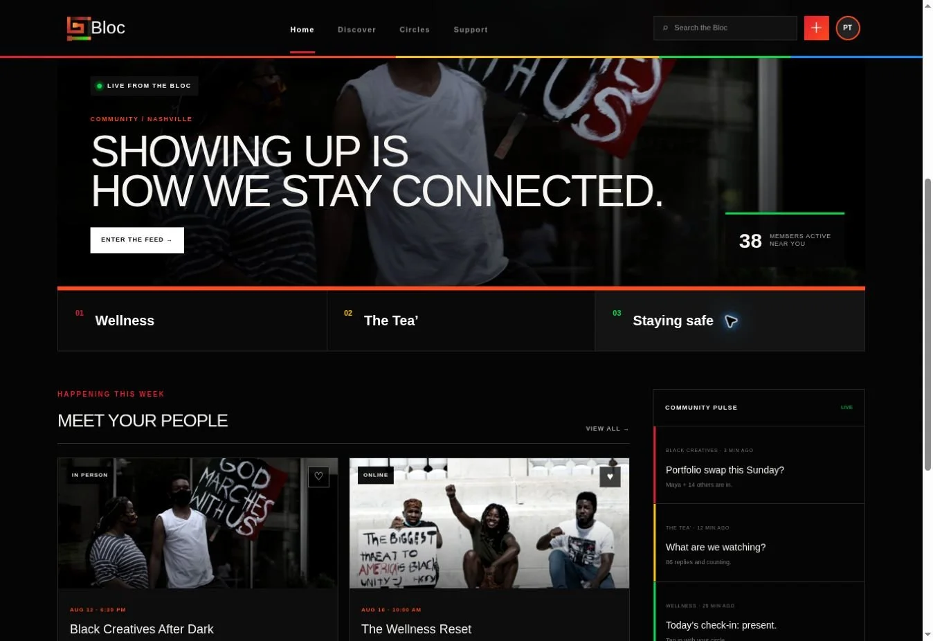 Bloc community safety screen