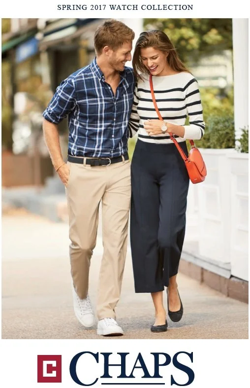 Chaps Watches Spring 2017 Consumer Brochure: Nationally distributed consumer brochure for the spring 2017 Chaps Watches collection.