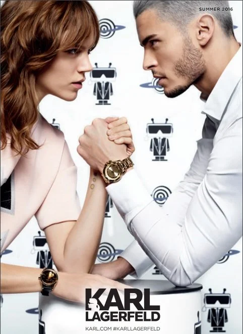 Karl Lagerfeld Watches Summer 2016 Consumer Brochure: Internationally distributed consumer brochure for Karl Lagerfeld Summer 2016 watch collection.