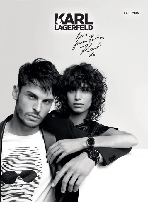 Karl Lagerfeld Watches Fall 2016 Consumer Brochure: Internationally distributed consumer brochure for Karl Lagerfeld Fall 2016 watch collection.