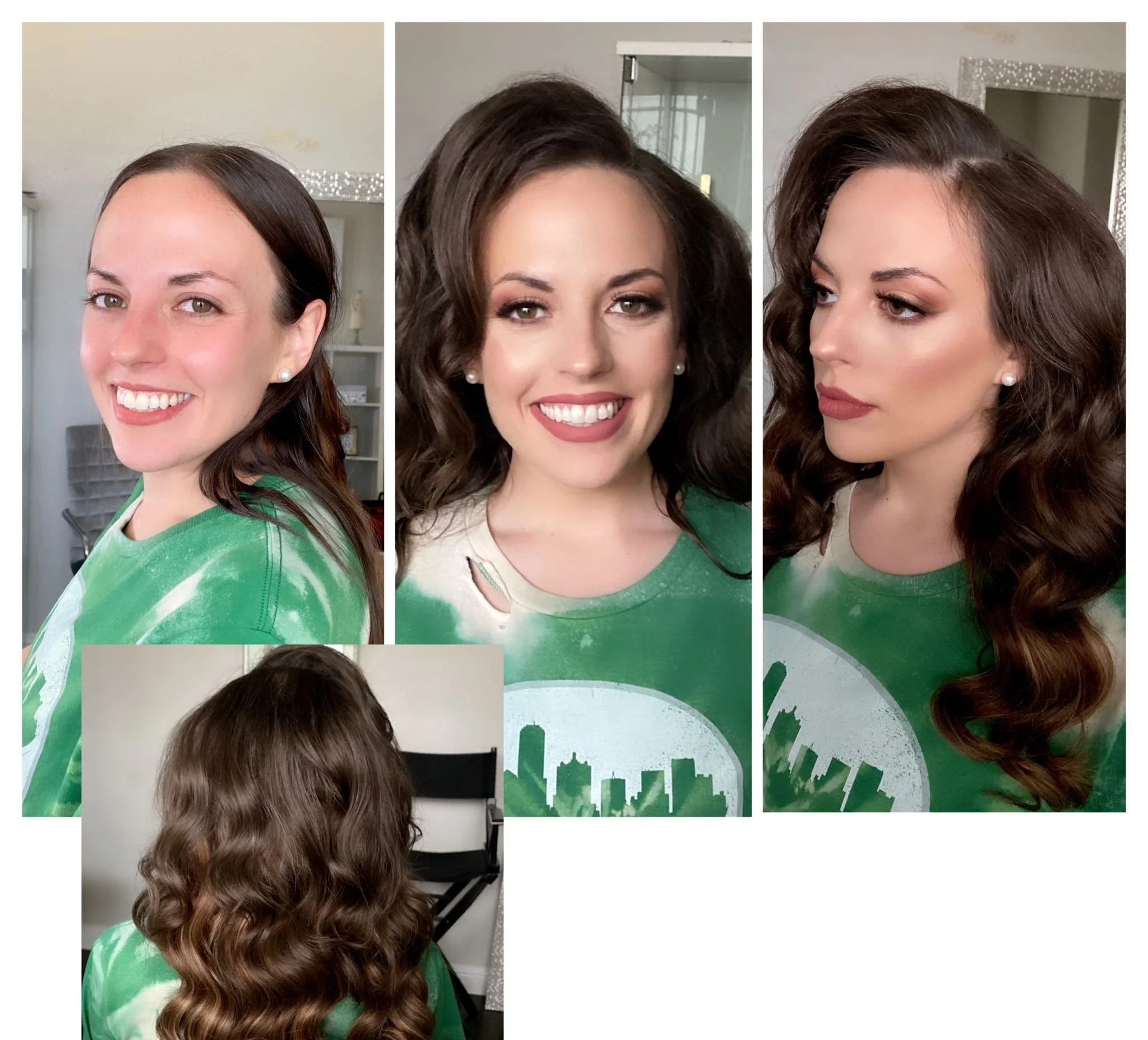 client transformation green shirt