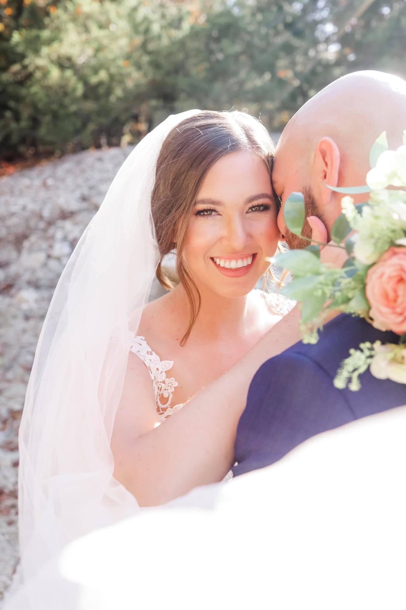 bride smiling 