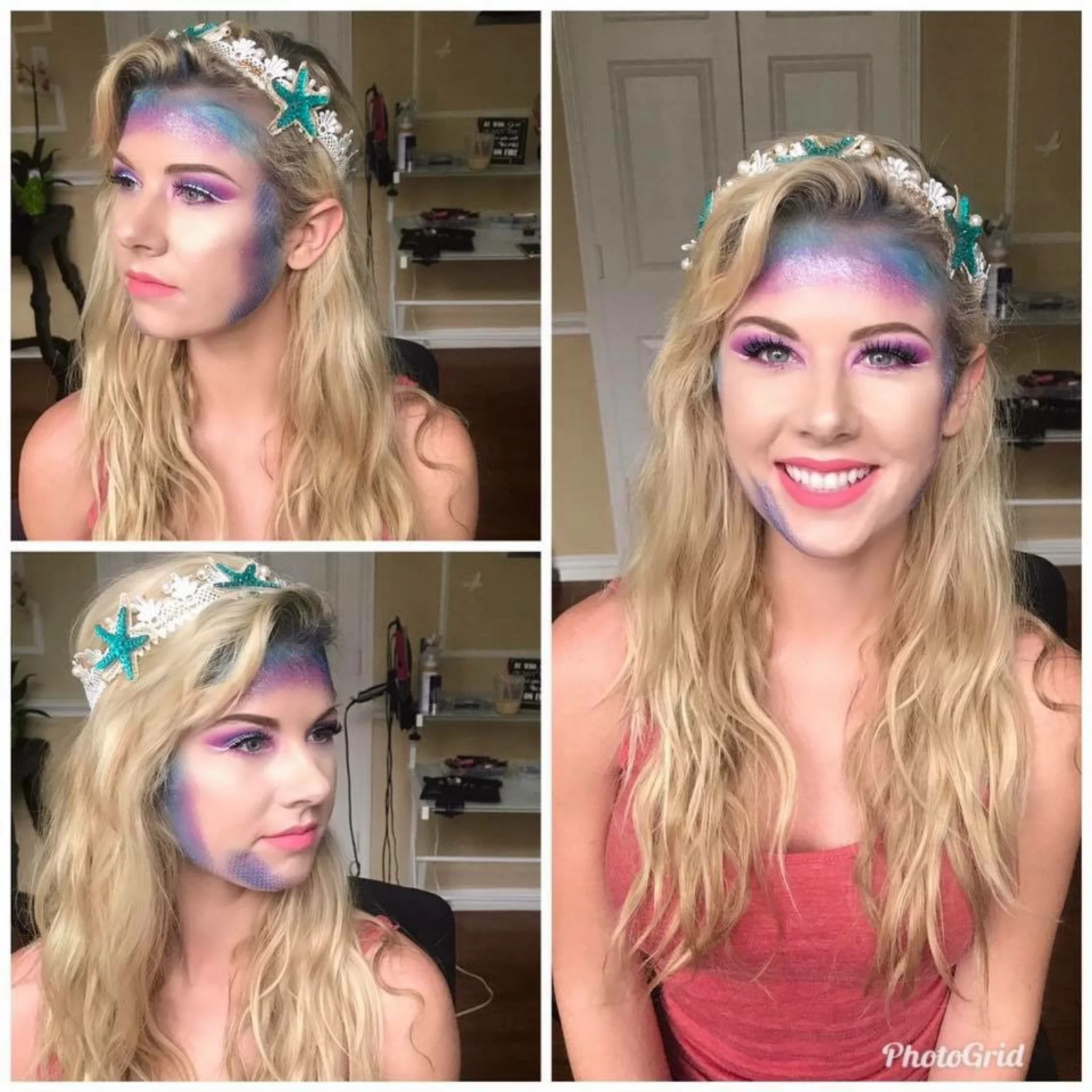 mermaid hair and makeup