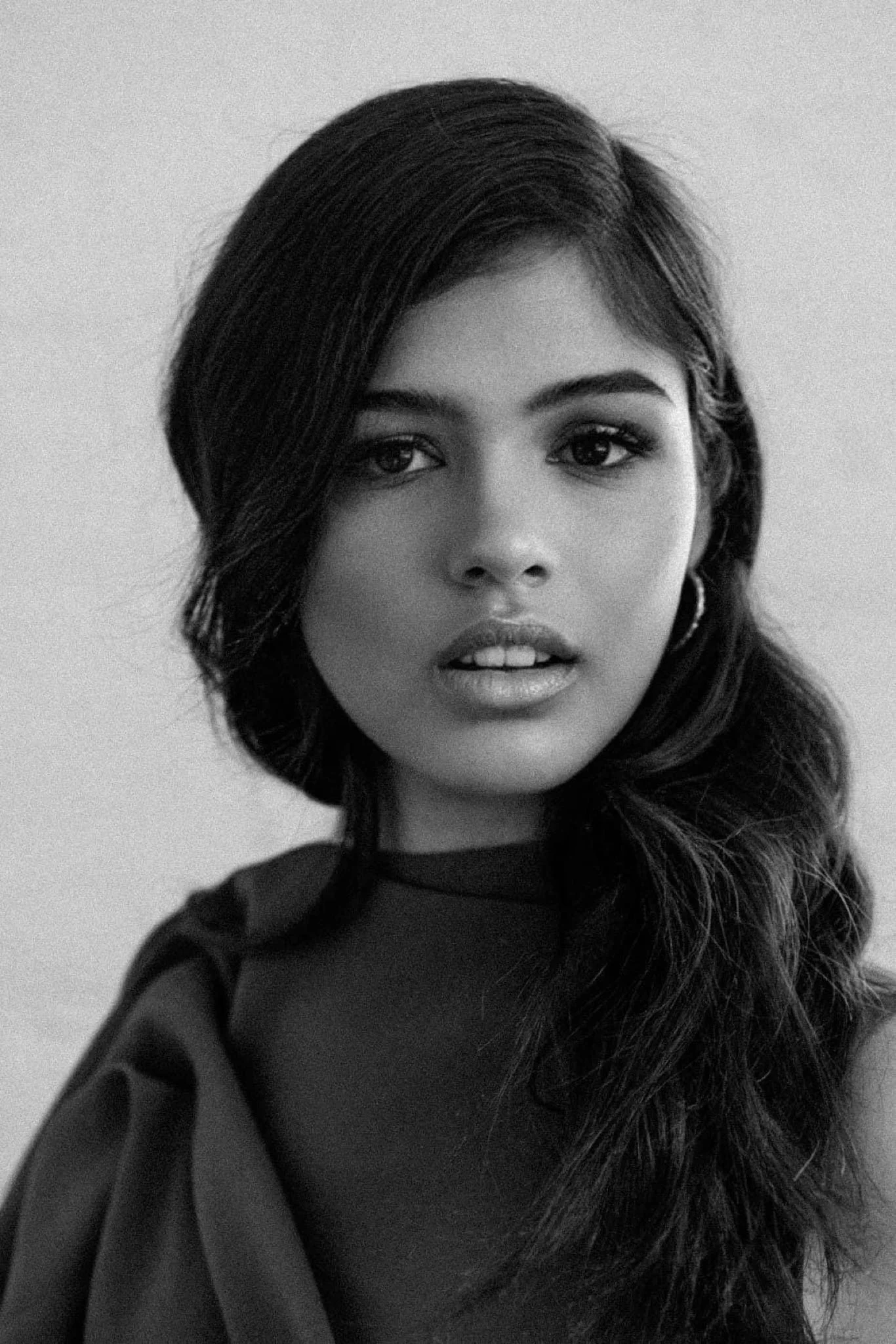 black and white brand headshot