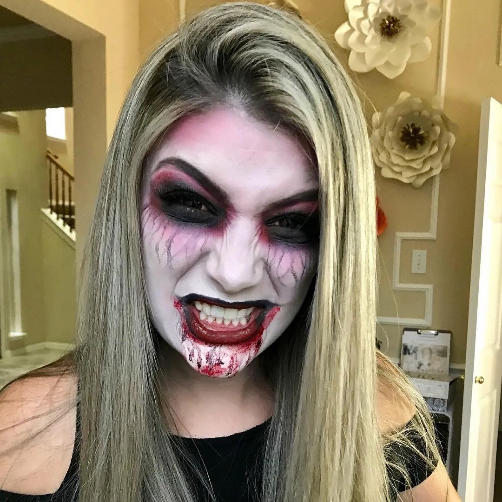 woman zombie makeup