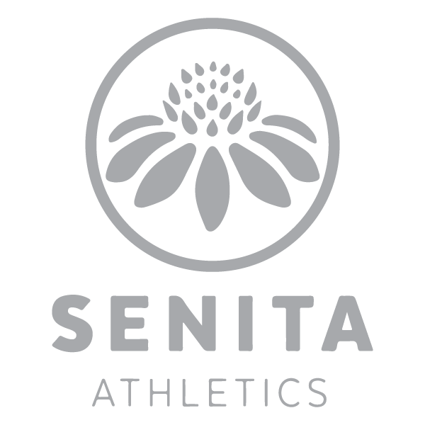Logo of Senita Athletics featuring a stylized flower or plant design above the text 'SENITA ATHLETICS'.