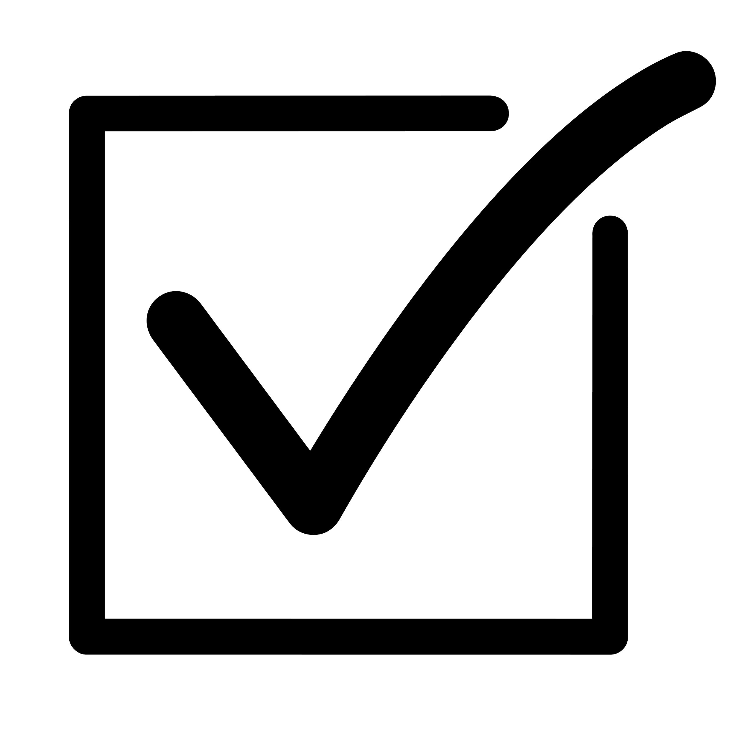Outline drawing of a stylized smartphone and two curved lines resembling a signal or wave.