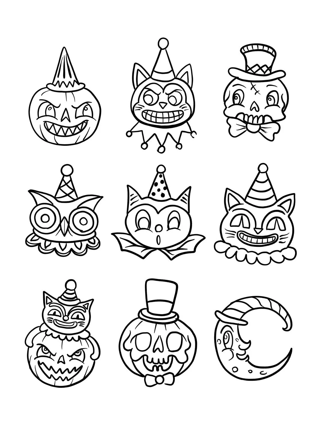Halloween flash sheet 3 by Chris Bowen, Inked Arts Sugar Hill GA