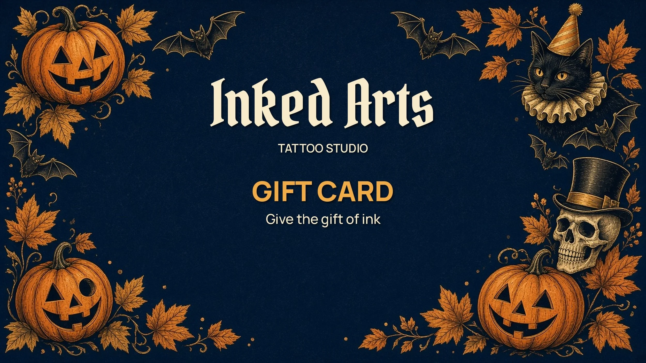 Inked Arts Tattoo Studio Halloween gift card