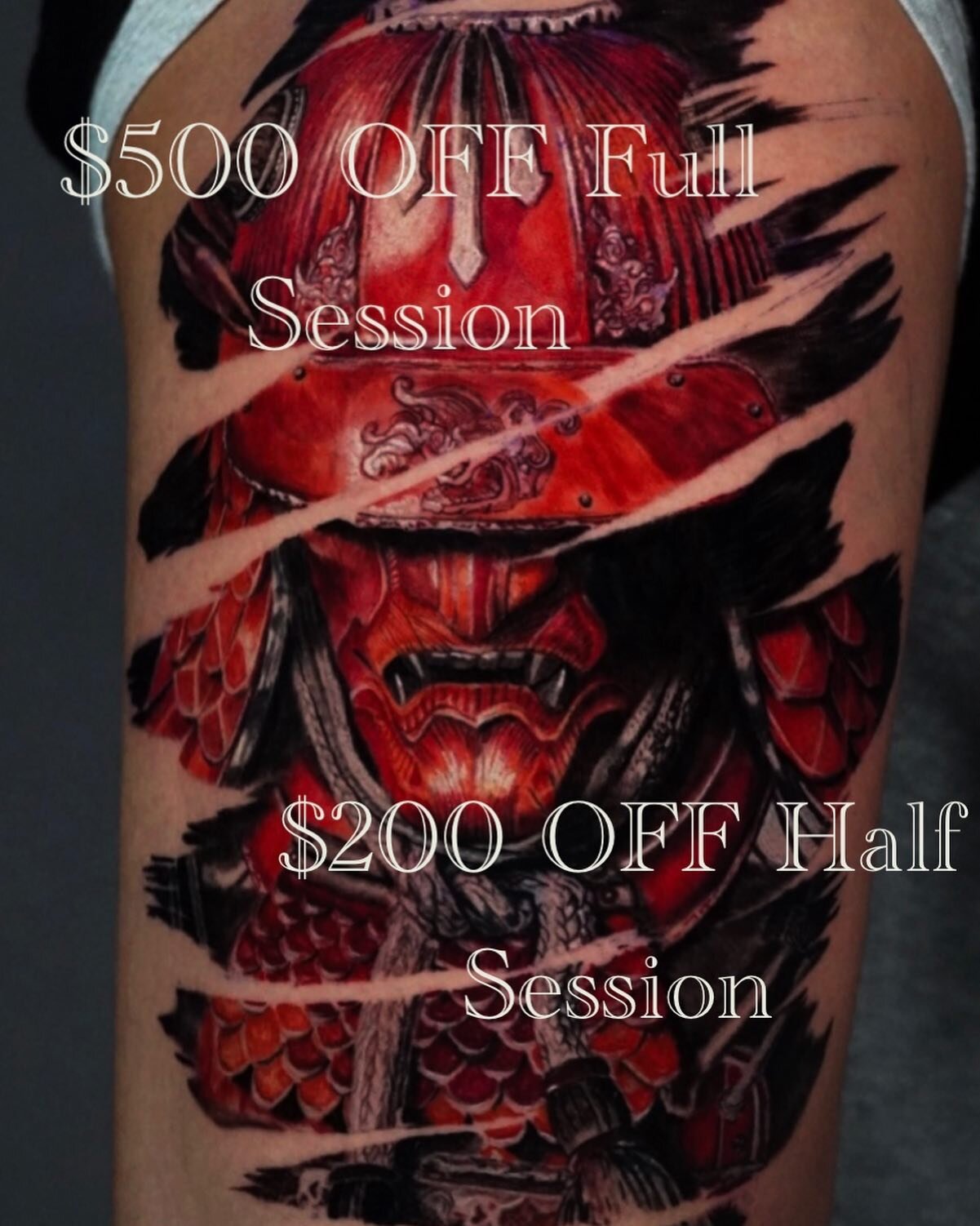 We have time for walk-ins this week. Get in here and get something cool together. 

🔥Up to 40% Off for Traditional Japanese Tattoo

🔥$500 Off Full Session 🔥$200 Off Half Session REALISM | TRADITIONAL | COLOR TATTOO 

@tuong.tattoo790 

Tuesday to 