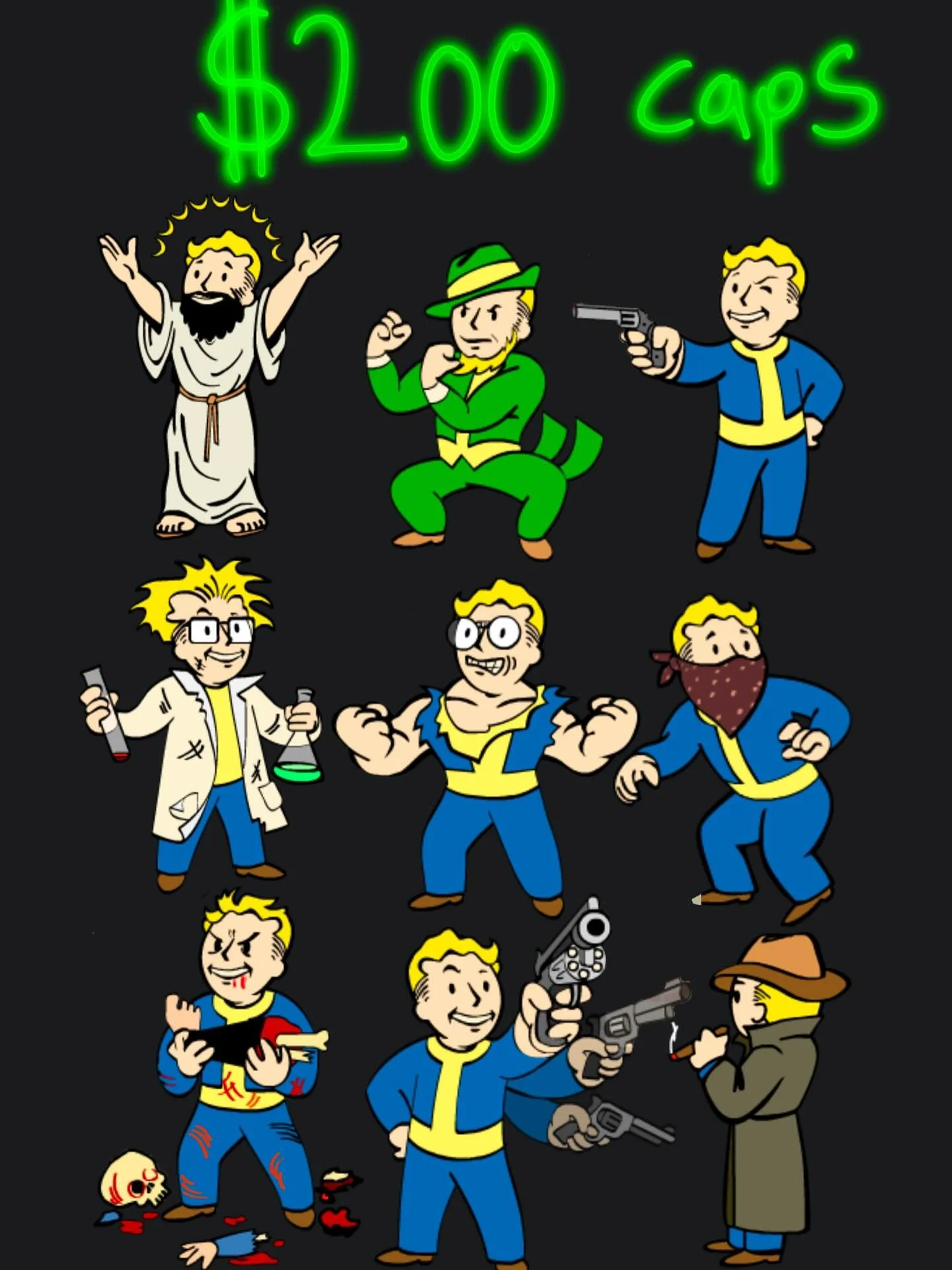 In light of season two of the fallout series, I drew up these fallout designs and would love to tattoo them if you&rsquo;re interested in getting one of these designs just call @inkedarts or dm me for booking details. Thanks for looking!!! #fyp #tatt