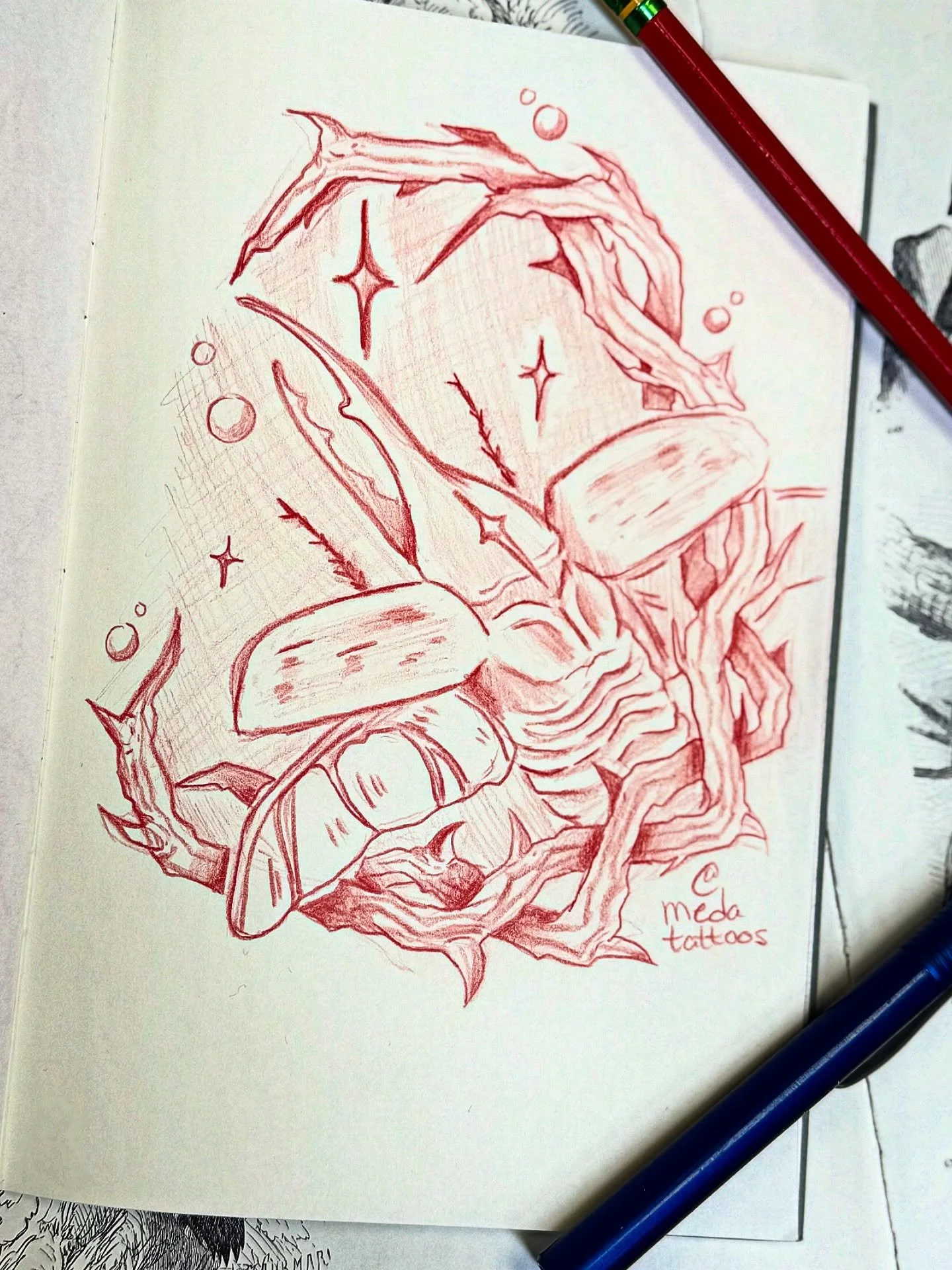 Hercules Beetle design available to tattoo 🪲
DM to claim or questions
Book ALWAYS open for sick tatts 🥳

#beetletattoo #bugtattoo #beetle