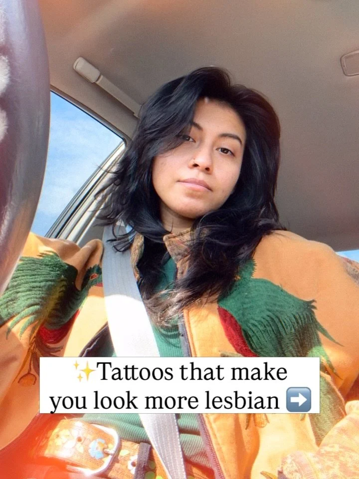✨Lesbian Visibility Week 💅

To celebrate my wlw community, I will be doing these designs at a discount! 🫶🏼
Viva las Lesbianas! ✨
.
.
.
.
.
.
.
#lesbiantattoos #lesbianvisibilityweek #wlwtattoos #sapphictattoos #lgbtq🏳️&zwj;🌈
