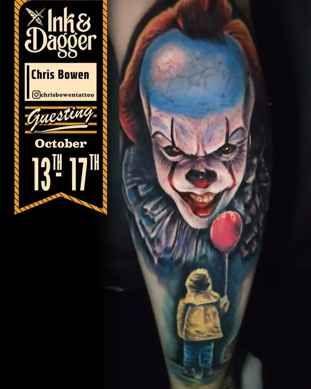 GUEST SPOT: ROSWELL, GA 🗡️
I'll be tattooing at @inkanddaggertattoo October 13&ndash;16, and I have a few custom spots open for neo-trad, illustrative, color realism, horror and anything weird.

Then on Oct 17 I'm drawing flash for their October Odd