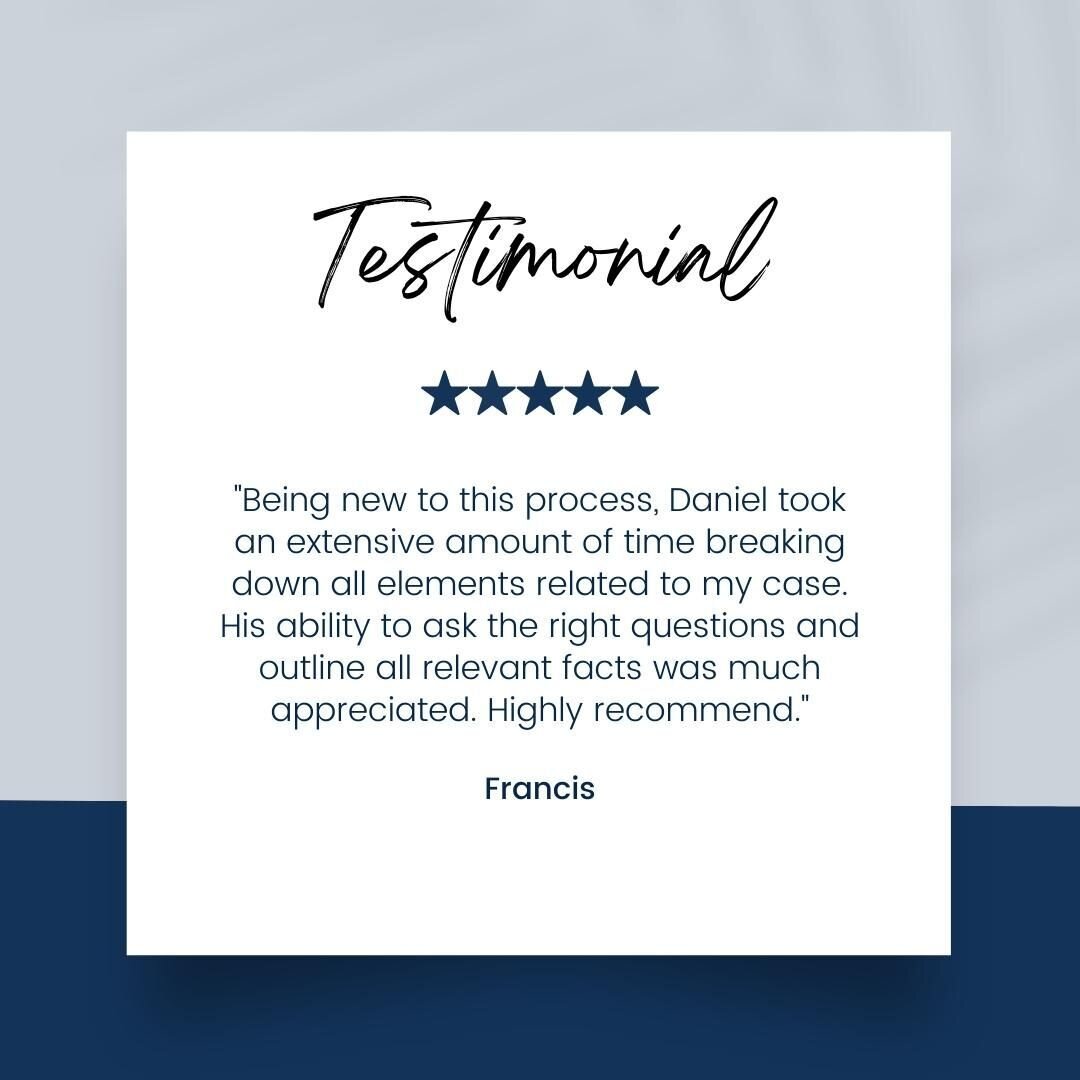 We pride ourselves on providing personalized and creative solutions to complex legal problems. Thank you Francis for this wonderful review!