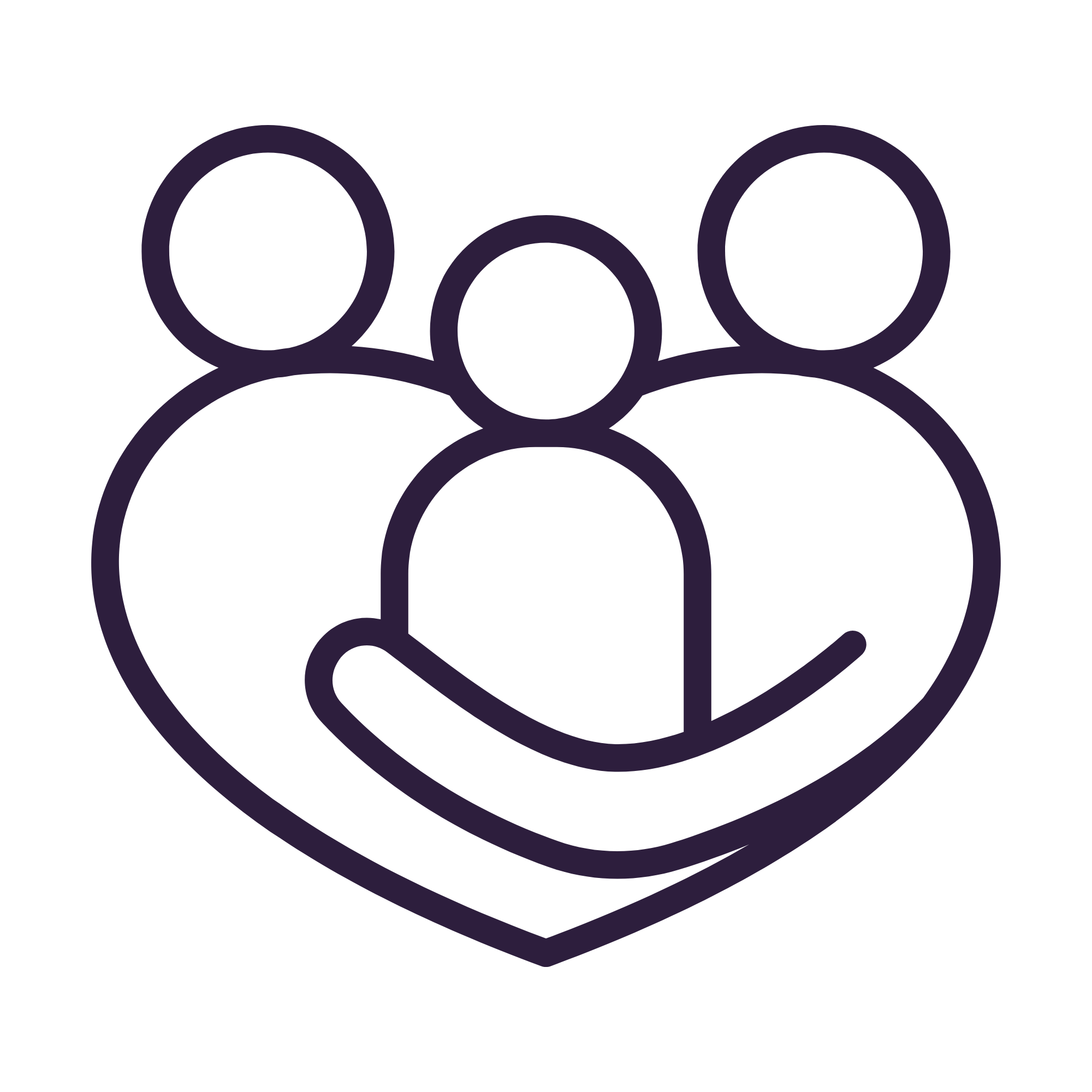 Graphic illustration of three people with a gear and speech bubbles on a black background, symbolizing teamwork and collaboration.
