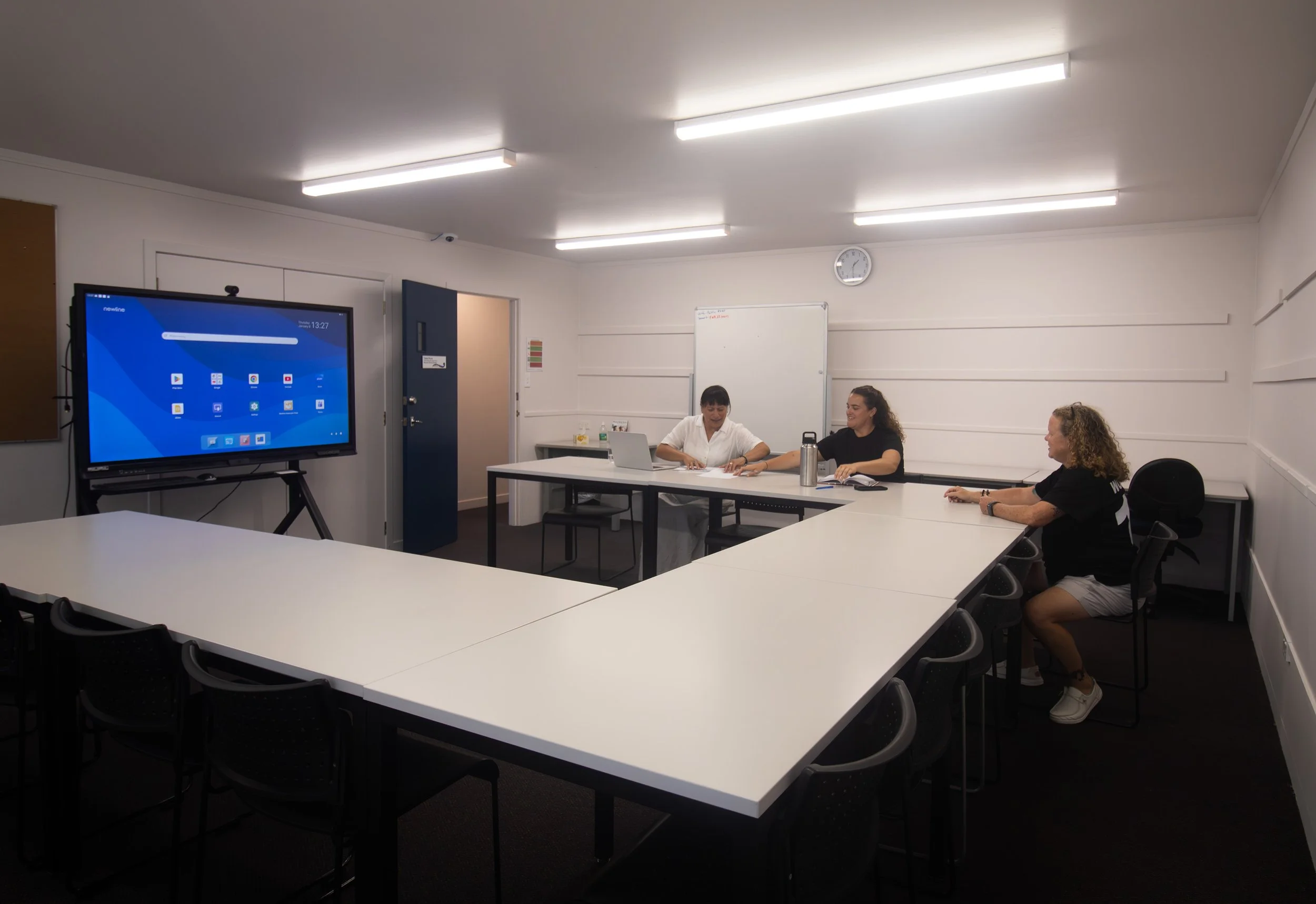 Three students in the Totara Room