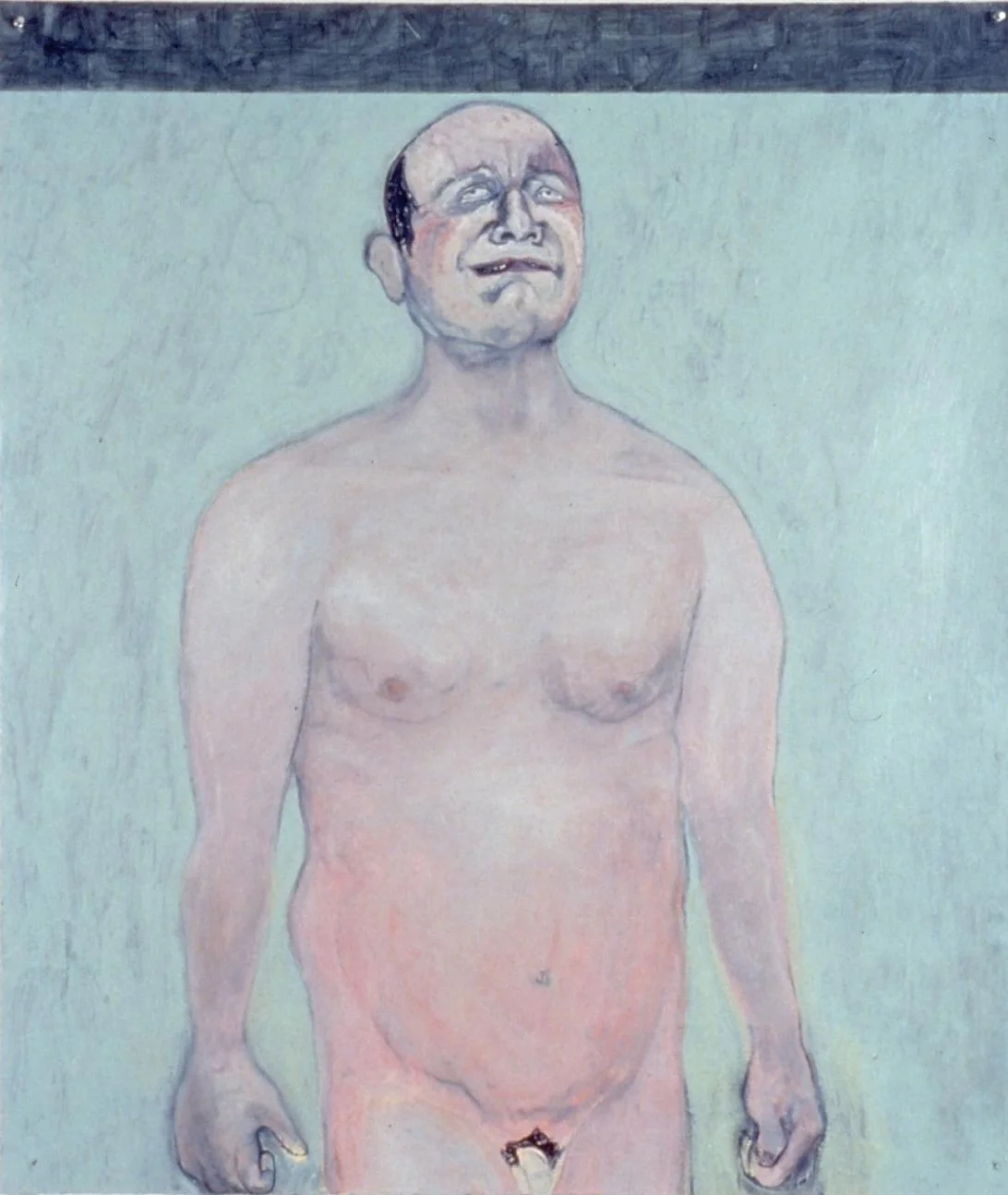 Supplicant no. 10 "Omnium animantium forman vincit ominus figura " the form of man surpasses that of every living creature- Cicero  c. 1990s oil on paper 49"x 42"