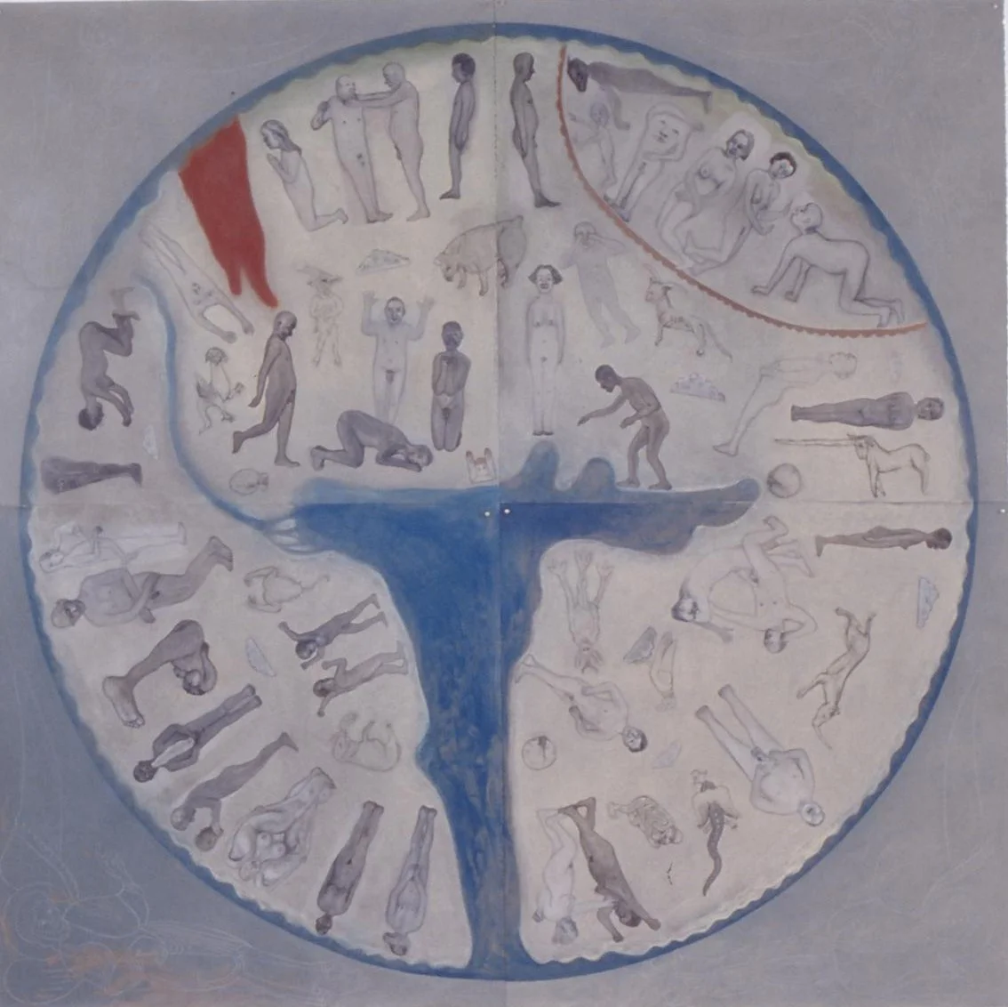 Map of the World  2001 oil on paper 100"x100"