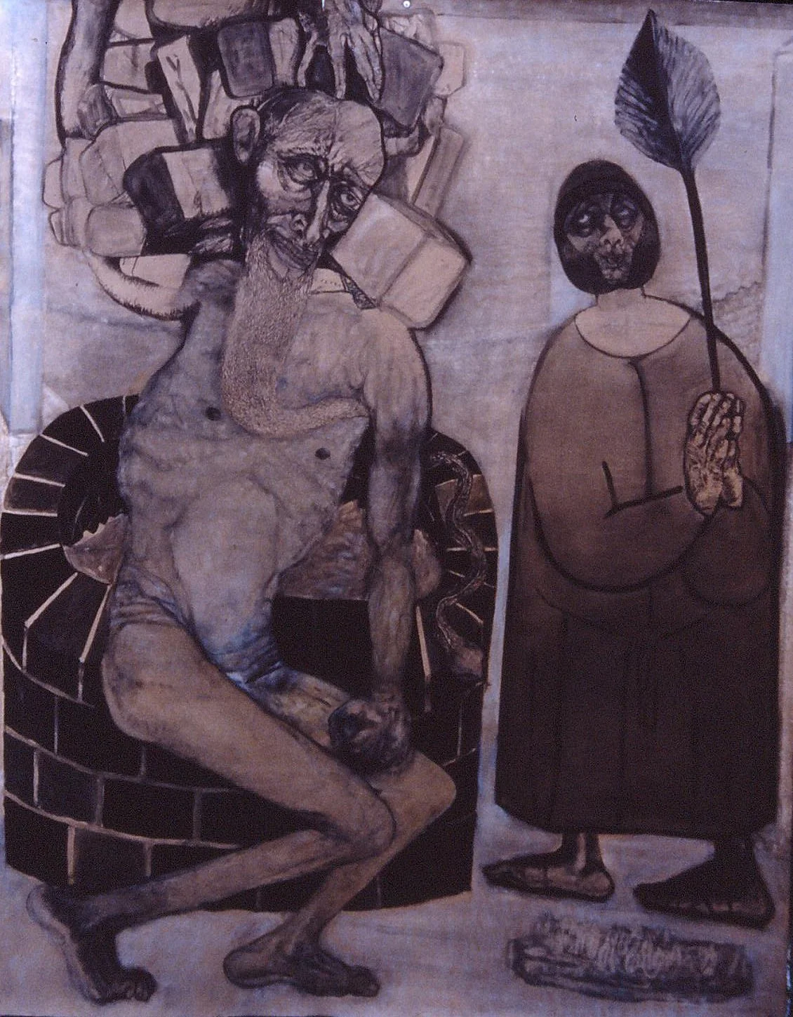 Dorotheus and Palladius c.1990s oil on paper