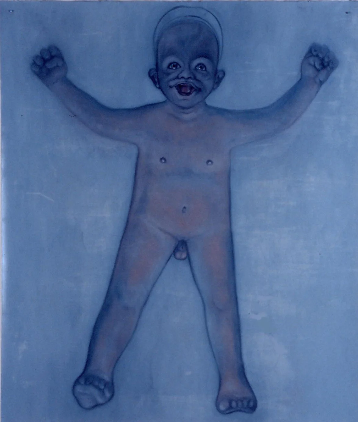 Baby 2001 oil on paper 50"x 50"