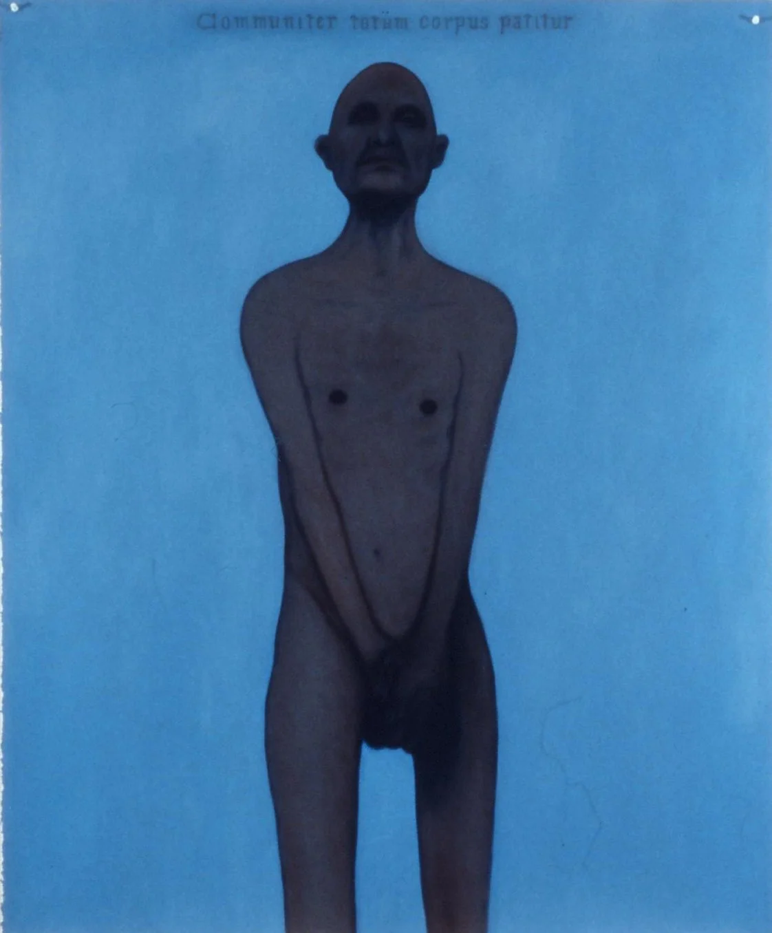 Supplicant no. 14 the Sick Supplicant "Communiter totum corpus patiter" the entire body is sick- Caelus Aurelianus 2000 oil on paper