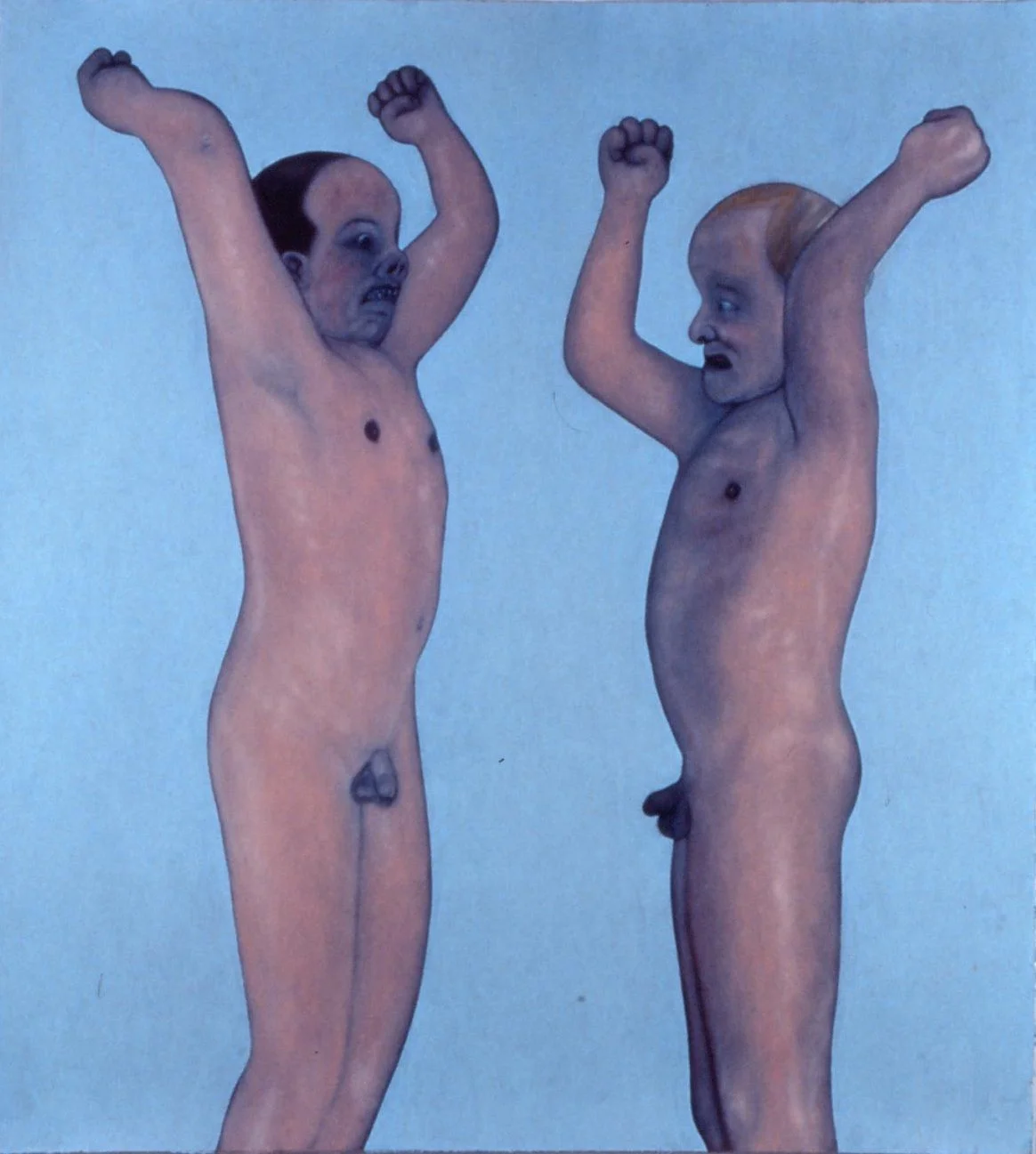 Little Monsters no. 1 2001 oil on paper 46"x 42"