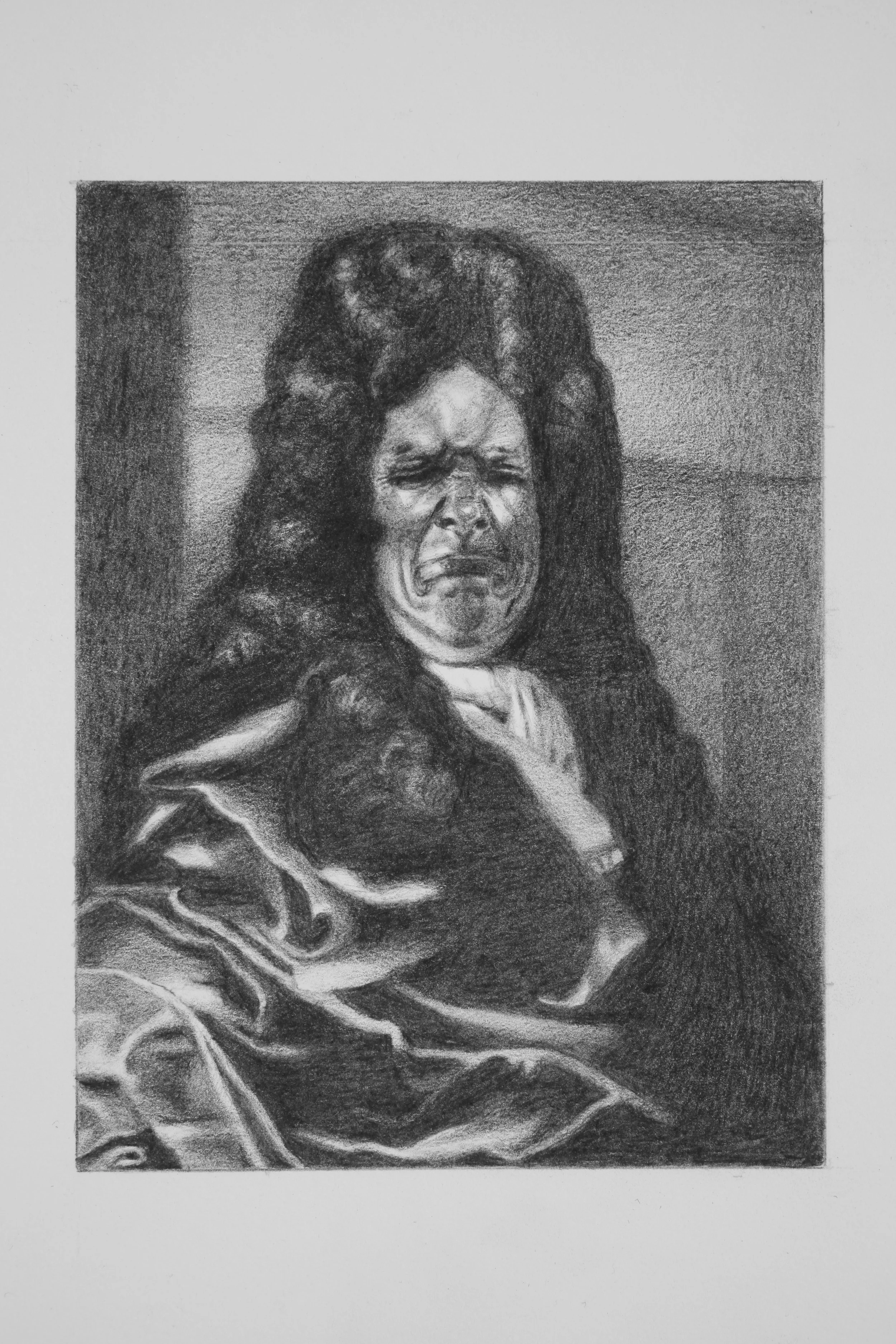 Leibniz 2016 graphite on paper 5"x4"