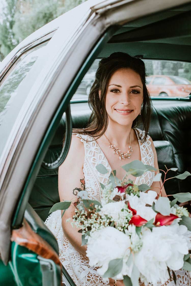Bride in a Car