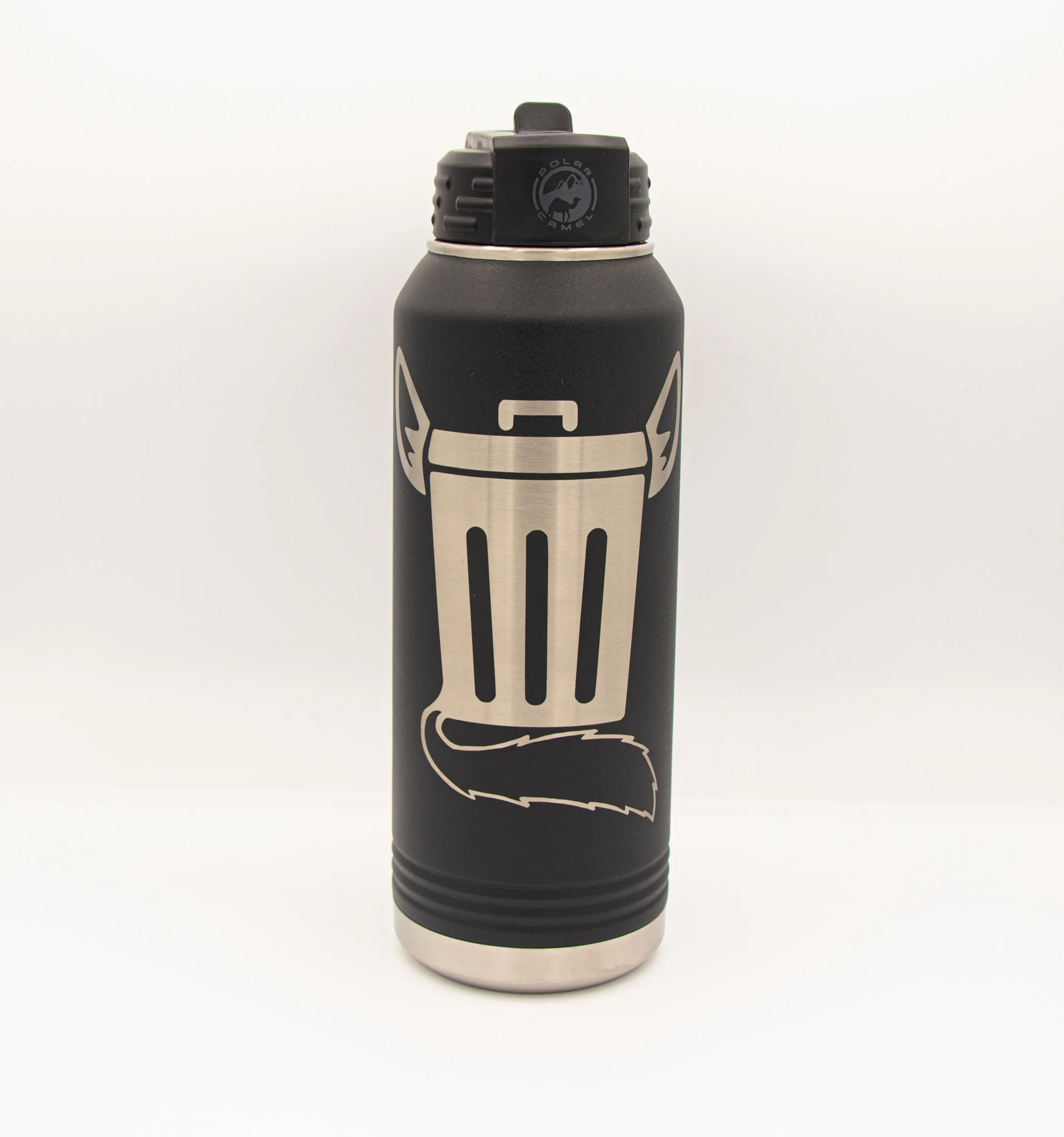 Furry Trash Can Water Bottle