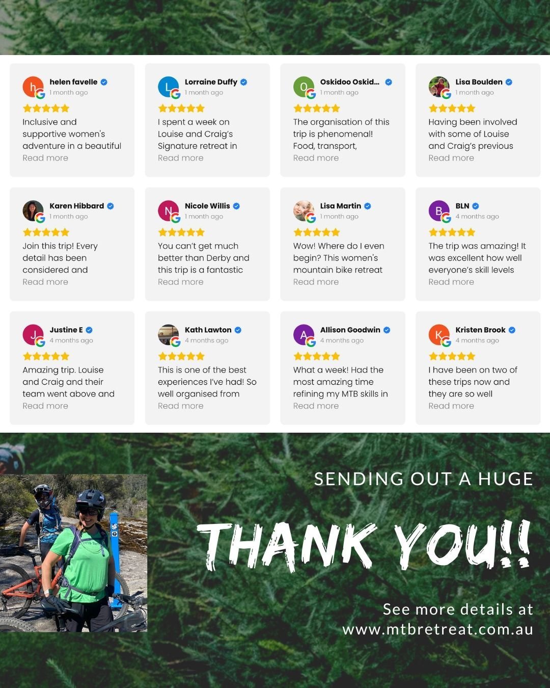 A huge thank you to everyone who&rsquo;s joined us on these trips. It&rsquo;s been a joy and privilege.  The response has been amazing and we are super chuffed about these reviews. Take a look -https://www.tripadvisor.com.au/Attraction_Review-g504290