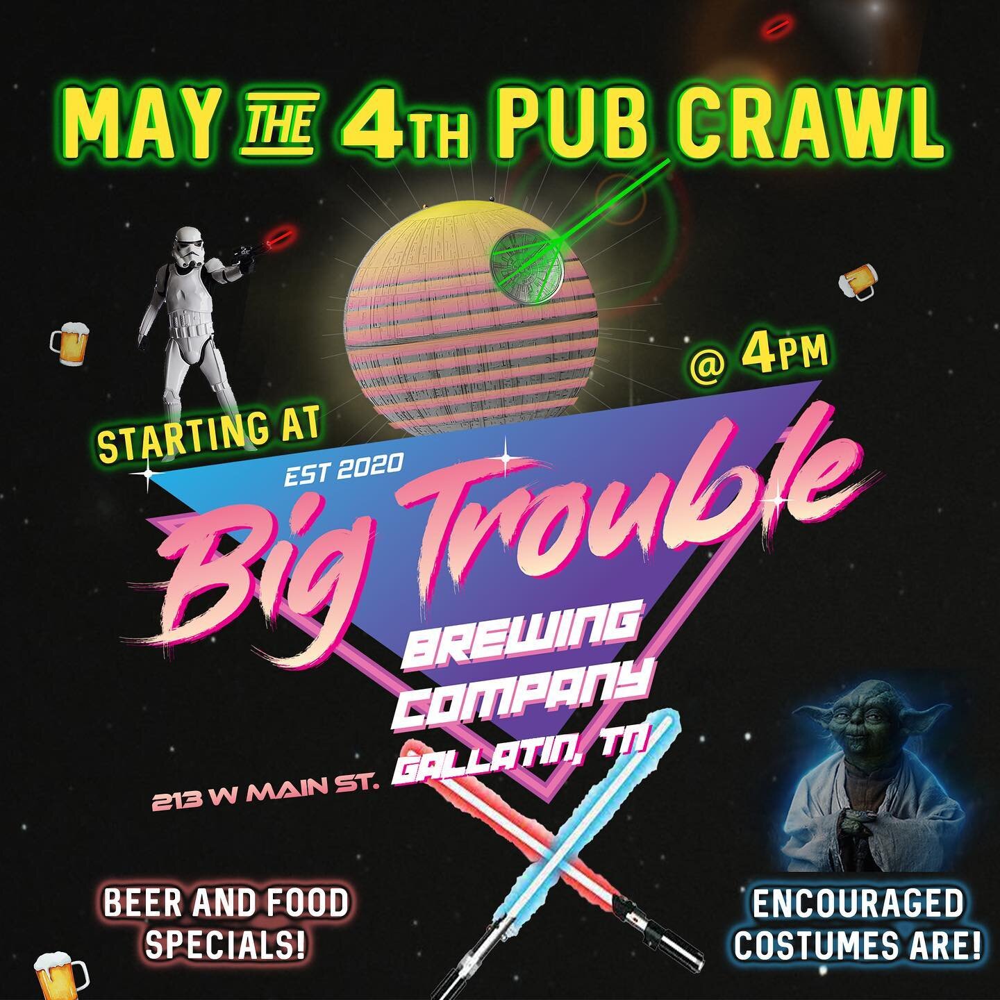 Let&rsquo;s go! No trivia this week, but we&rsquo;ll be rocking some games on May the 4th! 
.
Thanks to the regular extraordinaire @elliott_daniel for the design.