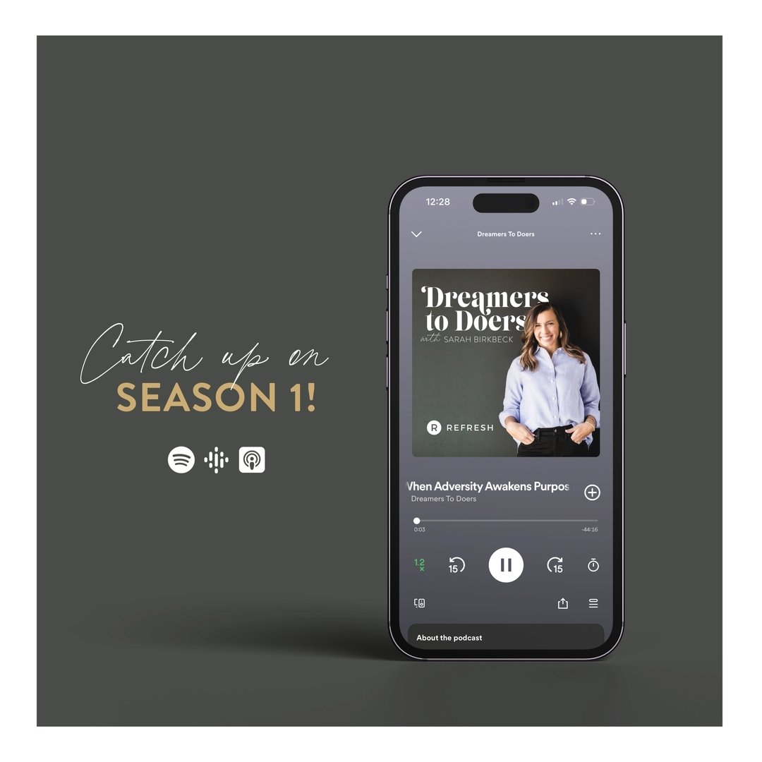 Did you catch our big podcast announcement? Season Two of the Dreamers to Doers podcast launches this week! 

We had an incredible season 1 talking with leaders who are dreaming big in light of eternity. Go catch up on all of the episodes on your fav