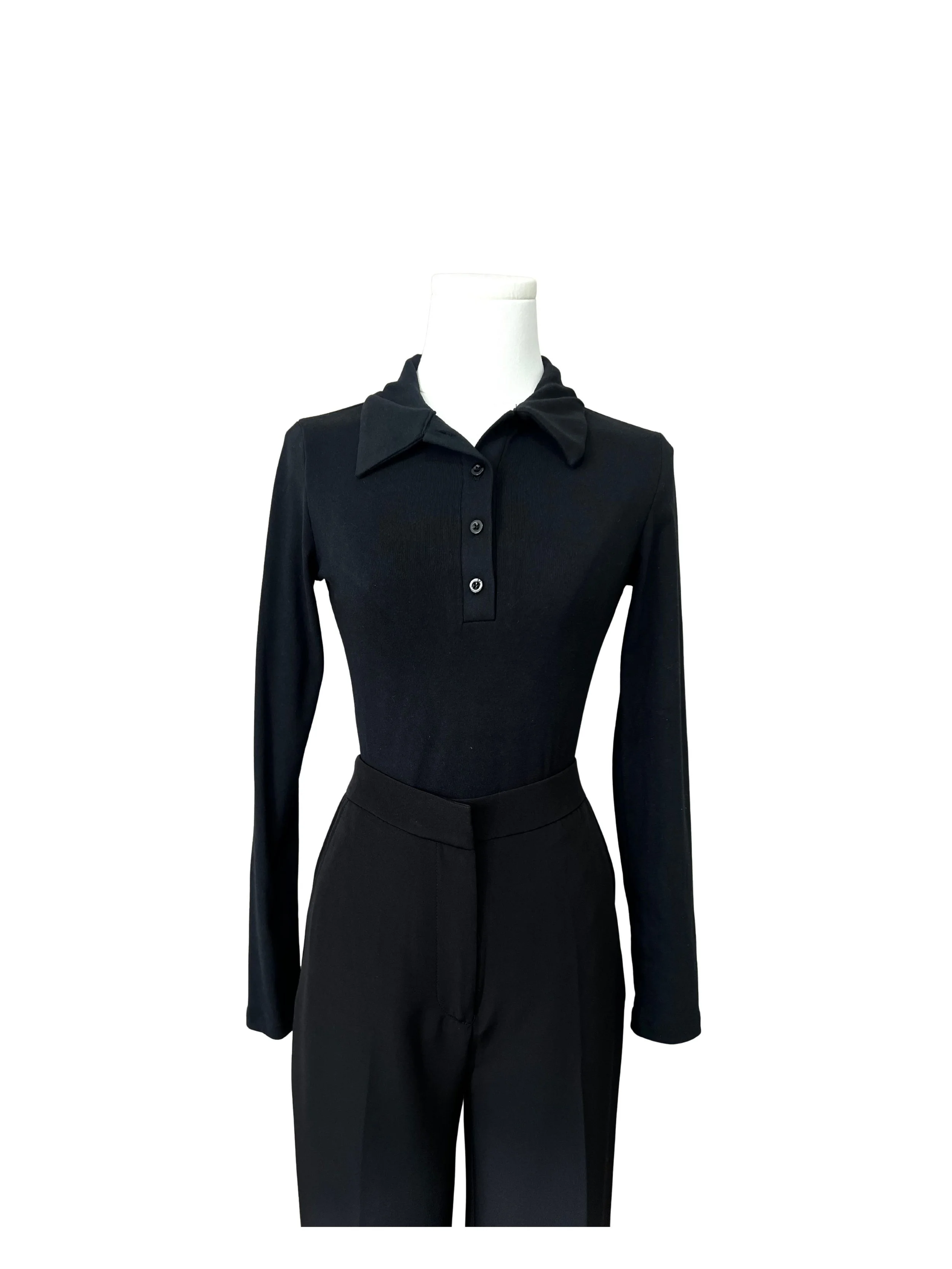 Chic Long Sleeve Collar Bodysuit