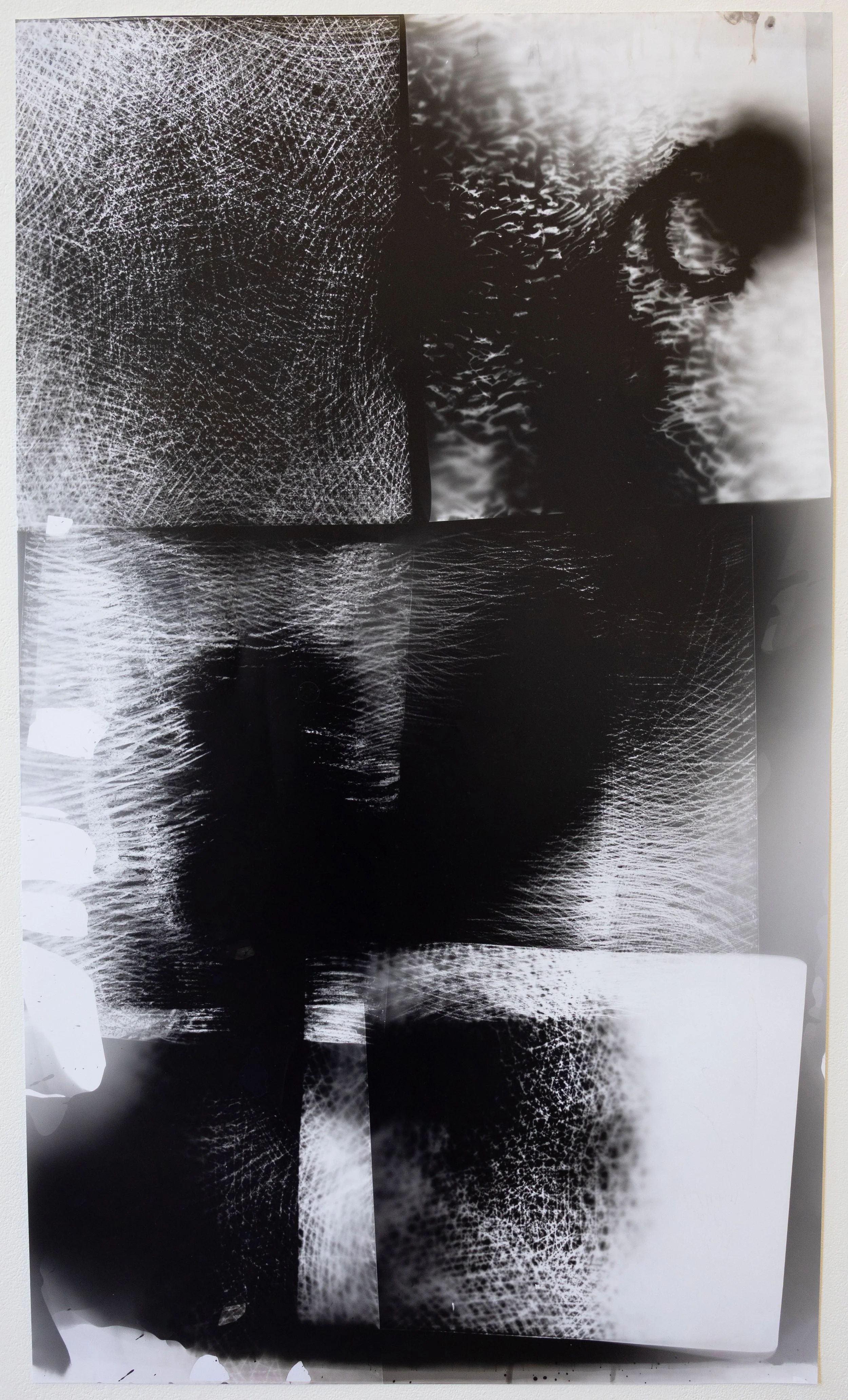 Drawing transparencies exposed with phone flashlight, 42" x 25"