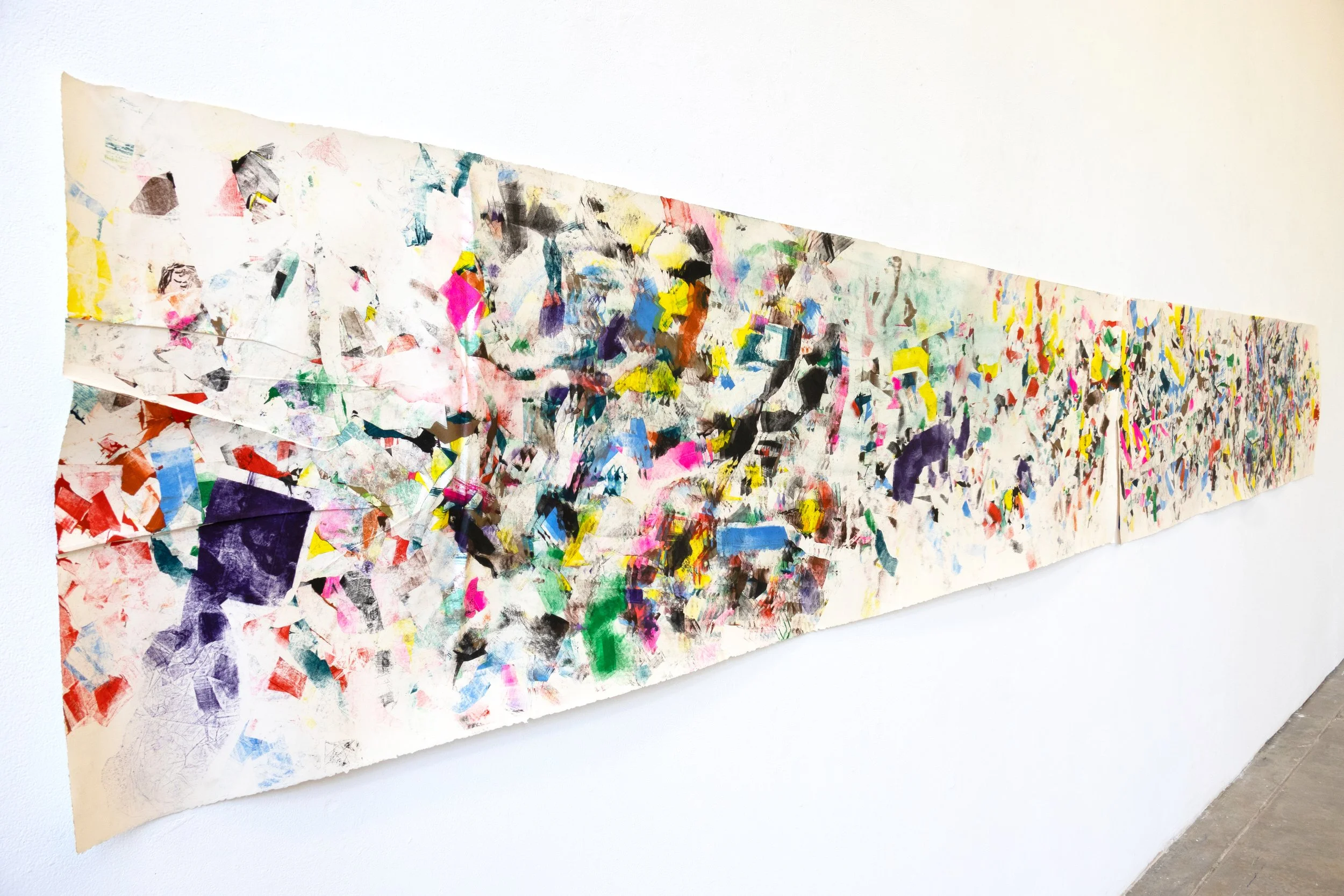 'Interior' Monoprints, 25" x 100" each