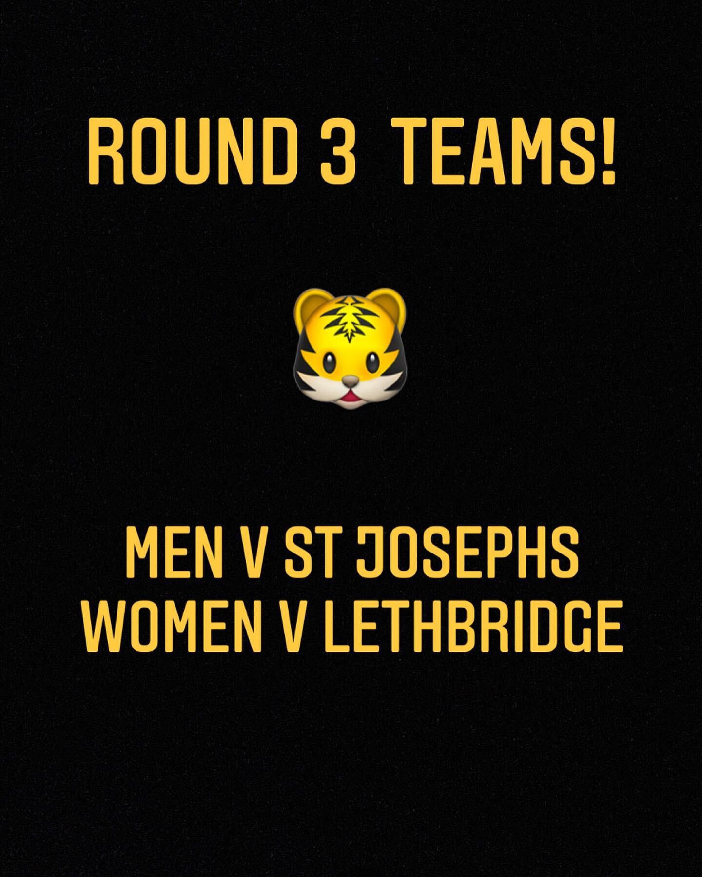 Round 3 
The Mens teams take on St Josephs, with our 1sts/3rds at Home. 
Our Women travel to Lethbridge on Sunday.