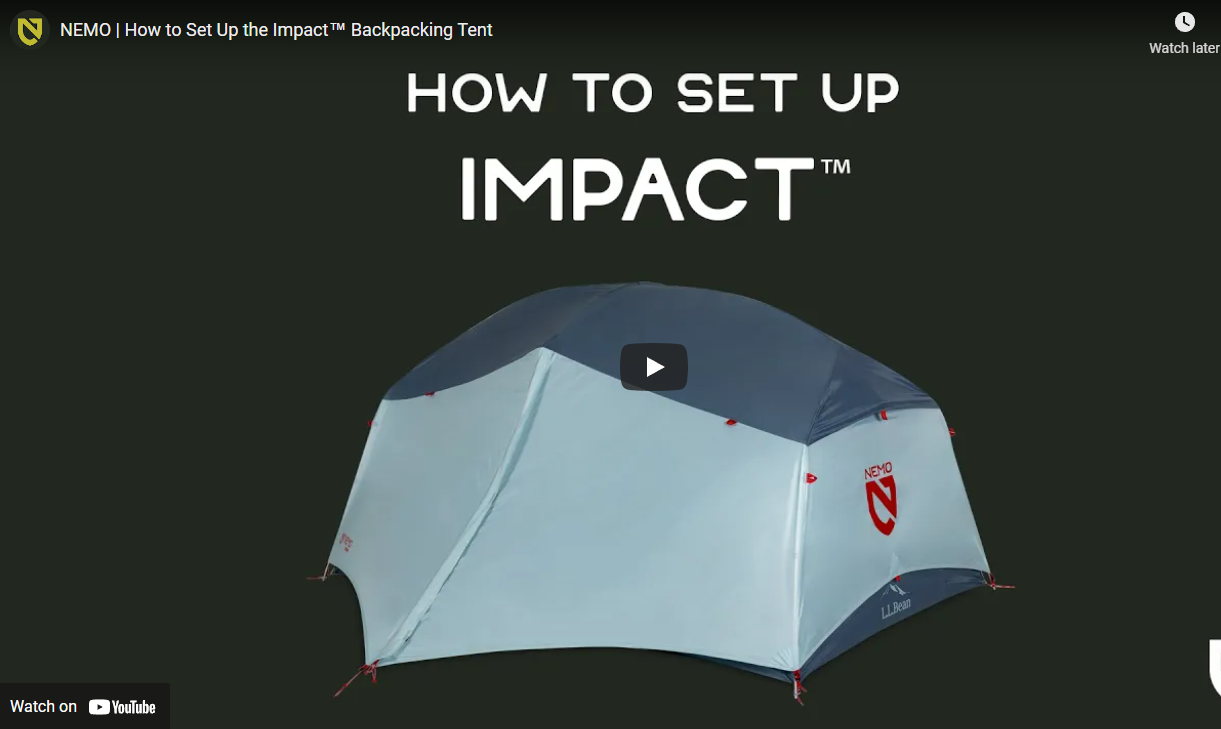 NEMO | How to Set Up the Impact™ Backpacking Tent