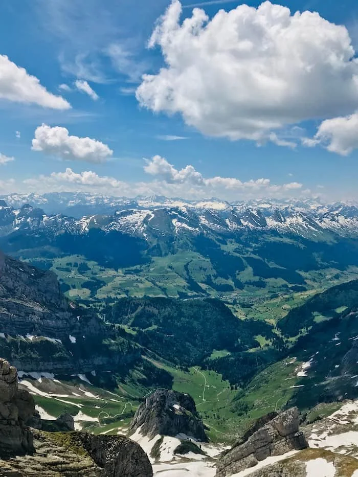 image of mountains, valleys and clouds