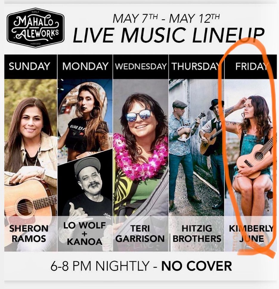 It&rsquo;s been a great week of music so far! Come by @mahaloaleworks this evening from 6-8pm for more live music by @justkj.love 
We will be slingin&rsquo; sausages, burgers and tacos all day! And don&rsquo;t forget to inquire about our specials!